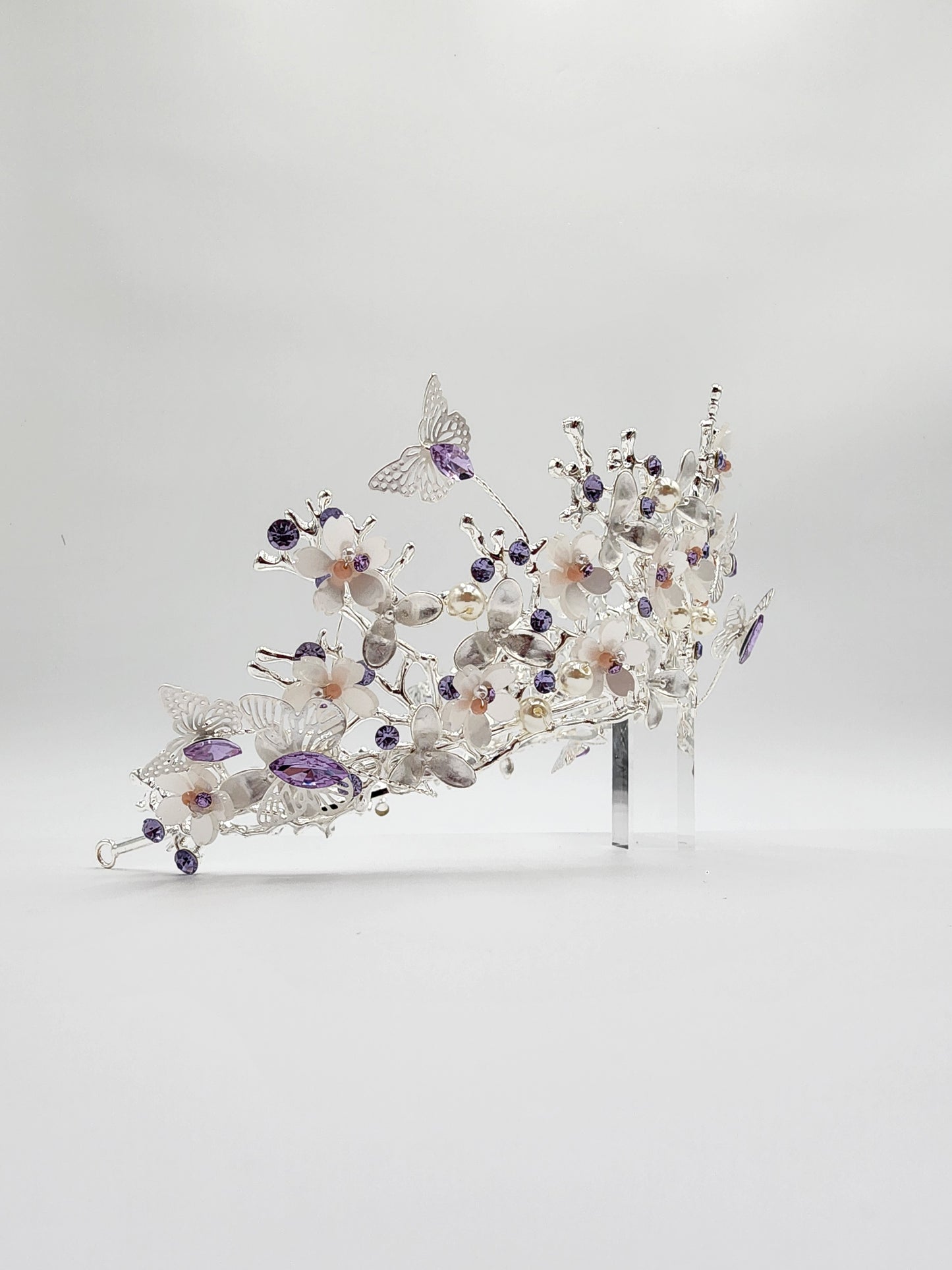 Lilac butterfly crown MF0014