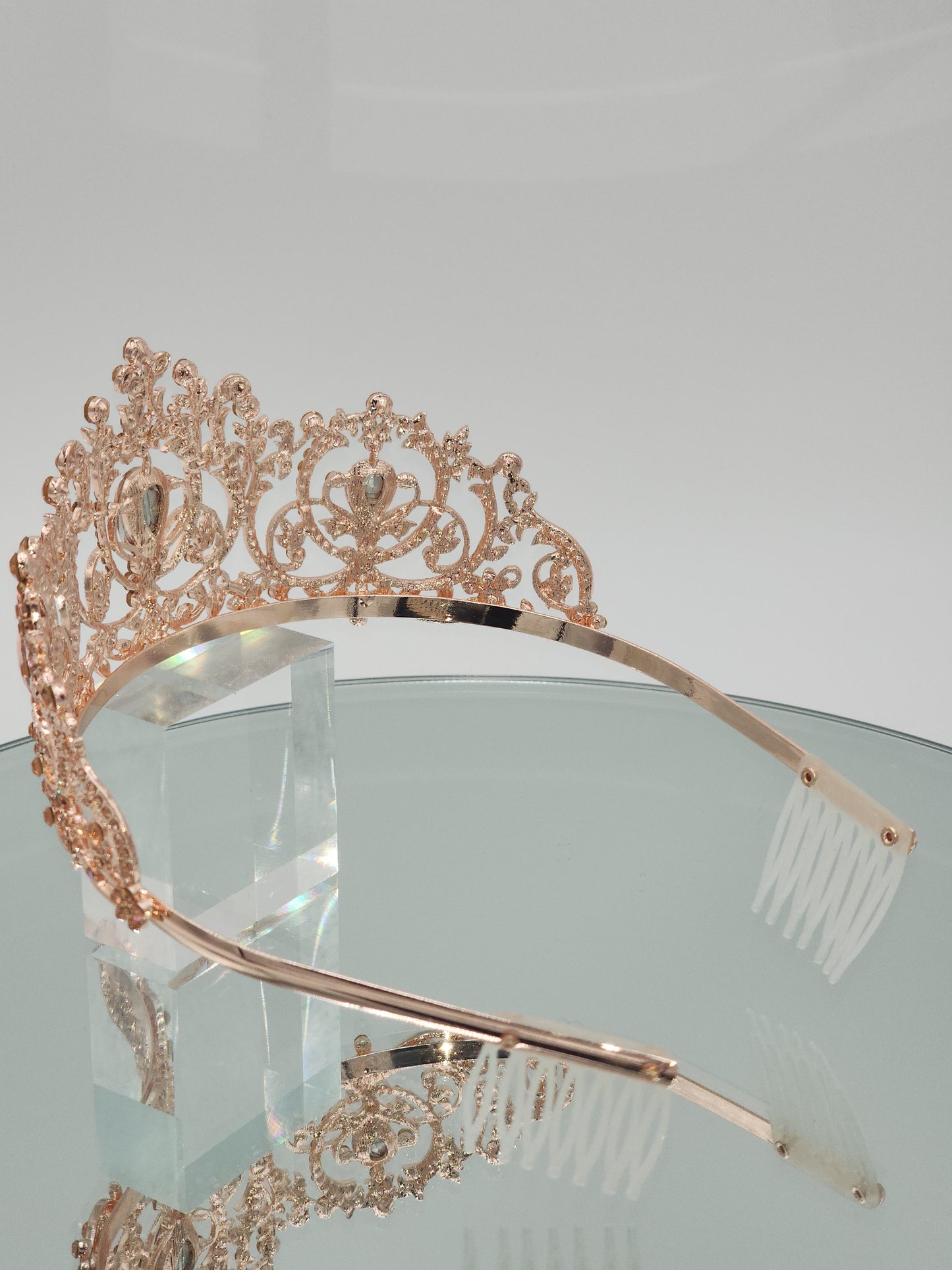 Quinceañera crown with comb #134