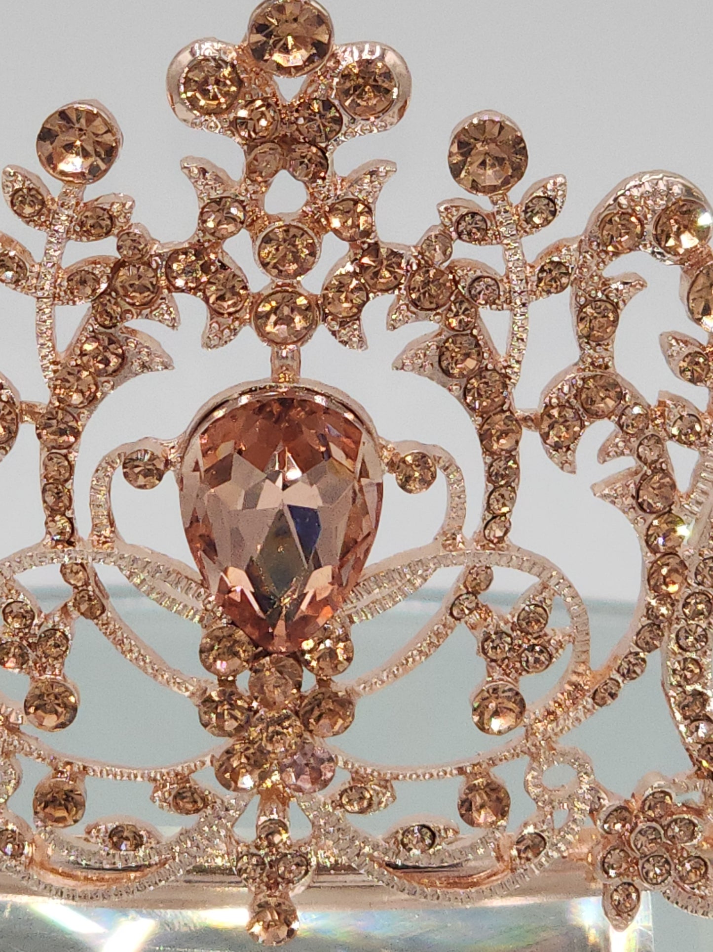 Quinceañera crown with comb #134
