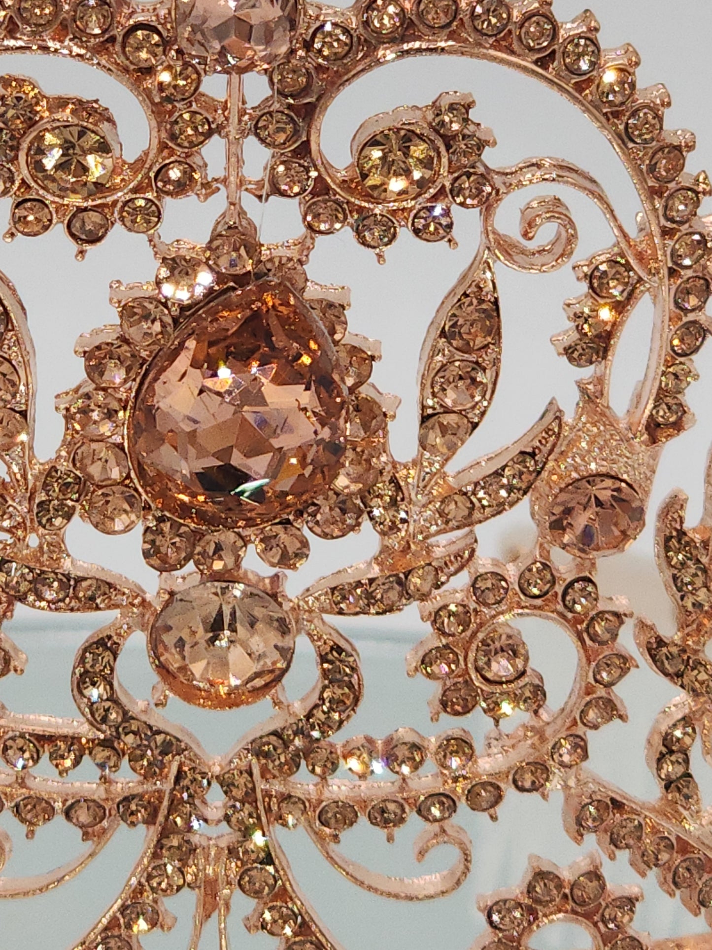 Rose Gold quinceañera crown #131
