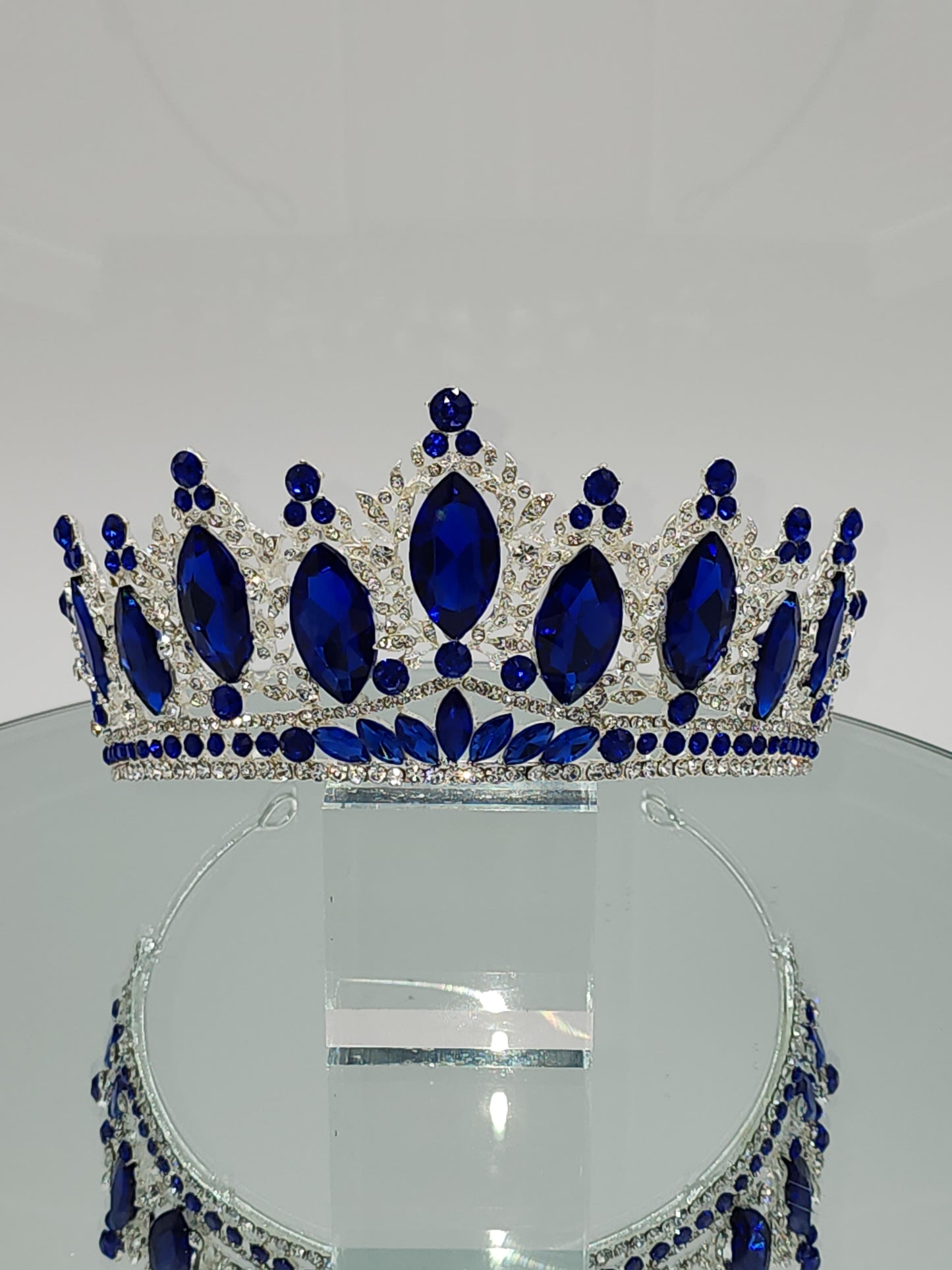 Rhinestone Tiara in black and royal #1876