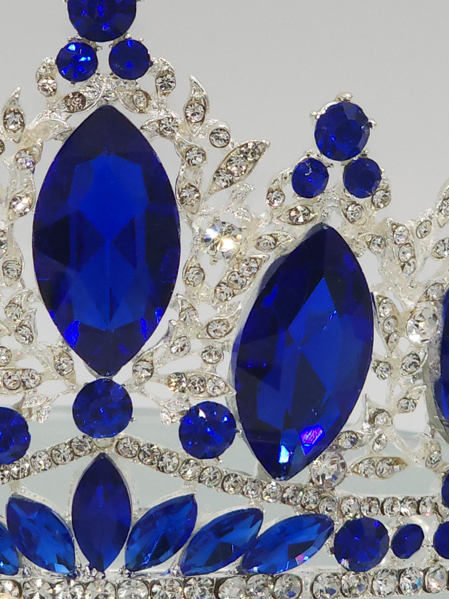 Rhinestone Tiara in black and royal #1876