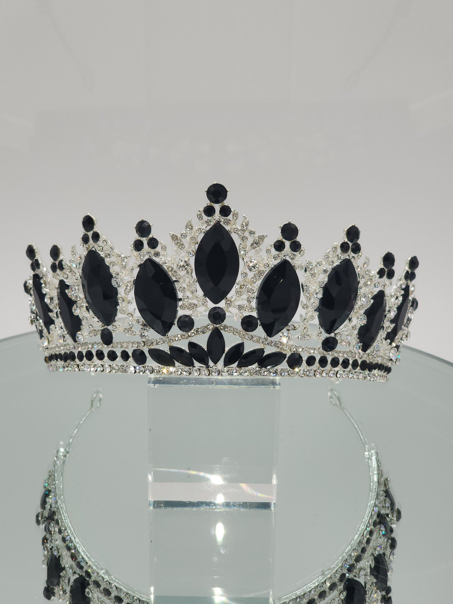 Rhinestone Tiara in black and royal #1876