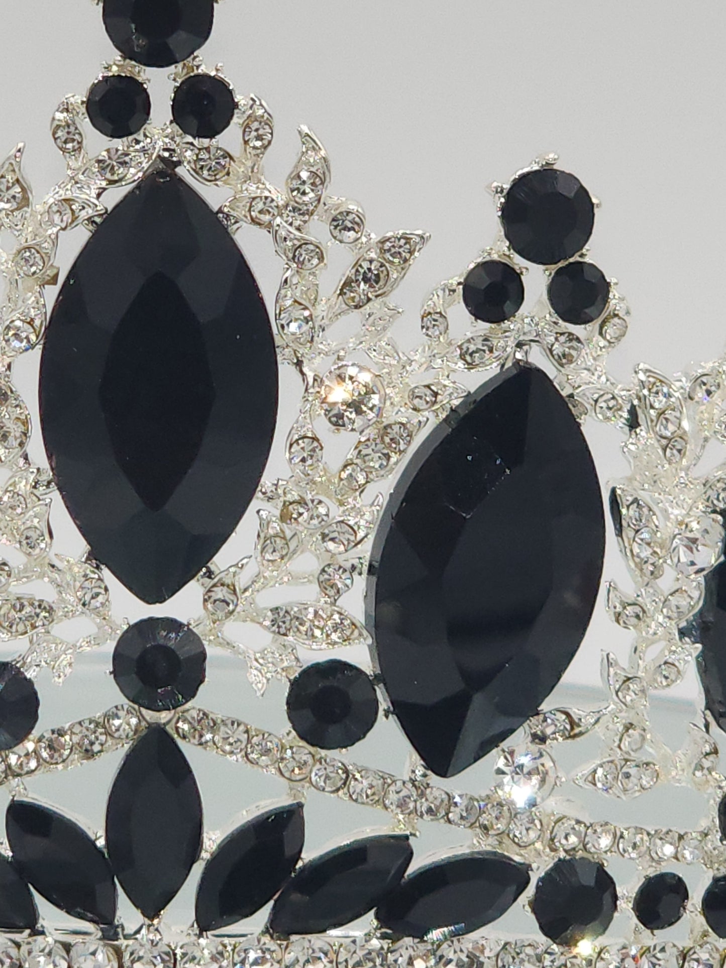 Rhinestone Tiara in black and royal #1876