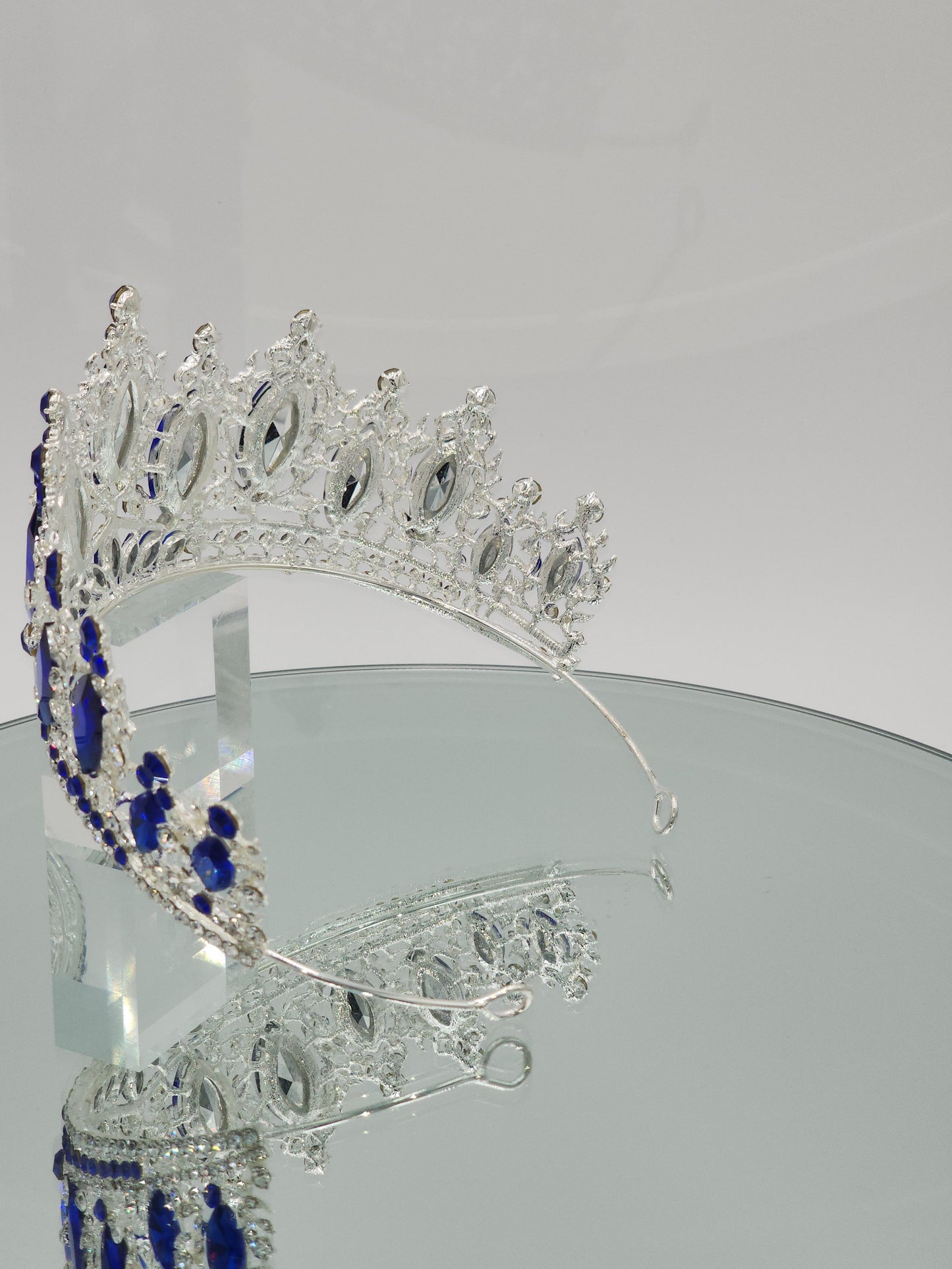 Rhinestone Tiara in black and royal #1876