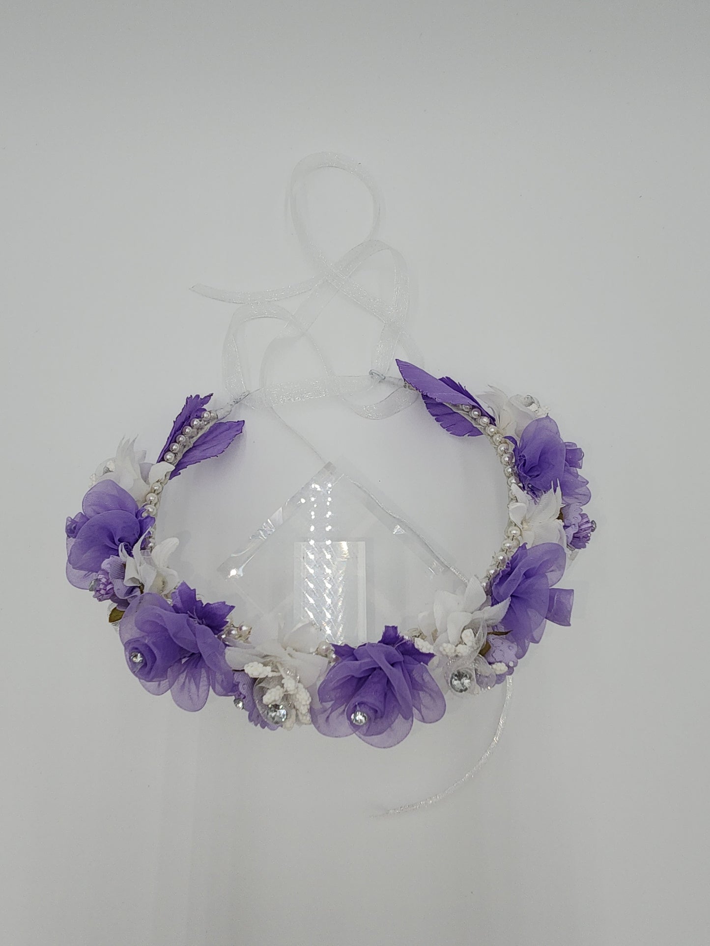 Flower girl full floral headpiece