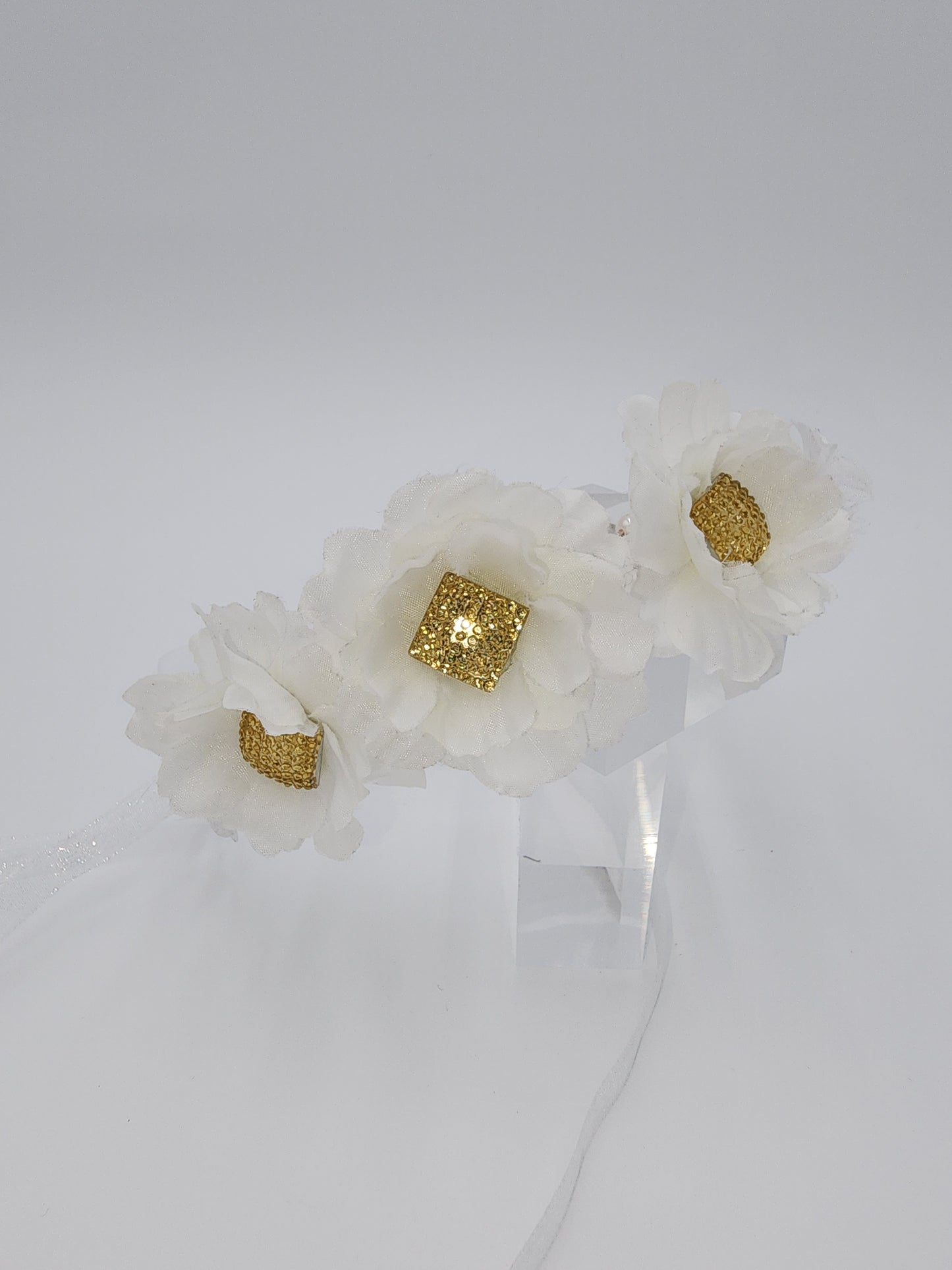 Side floral artificial headbands