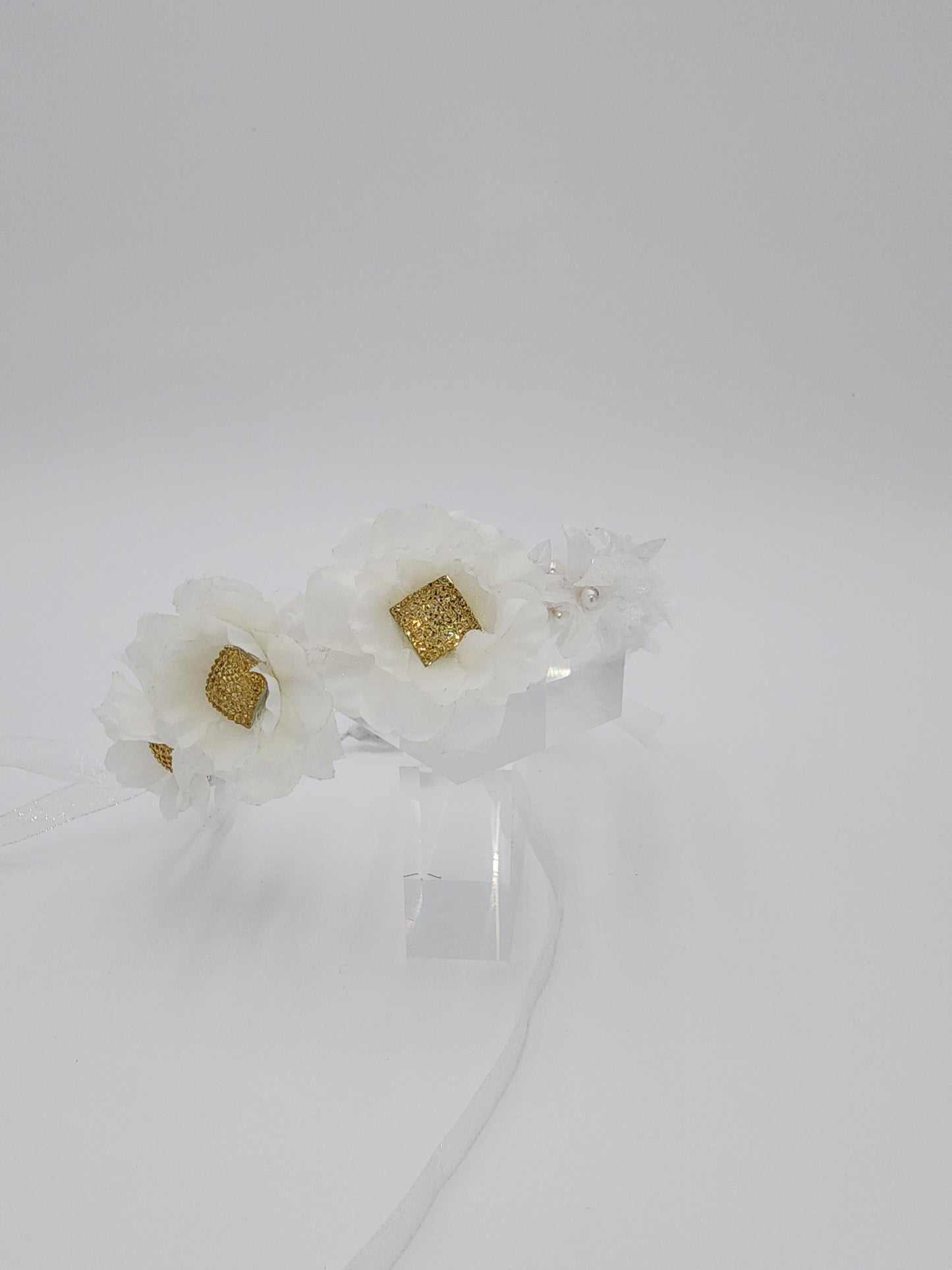 Side floral artificial headbands