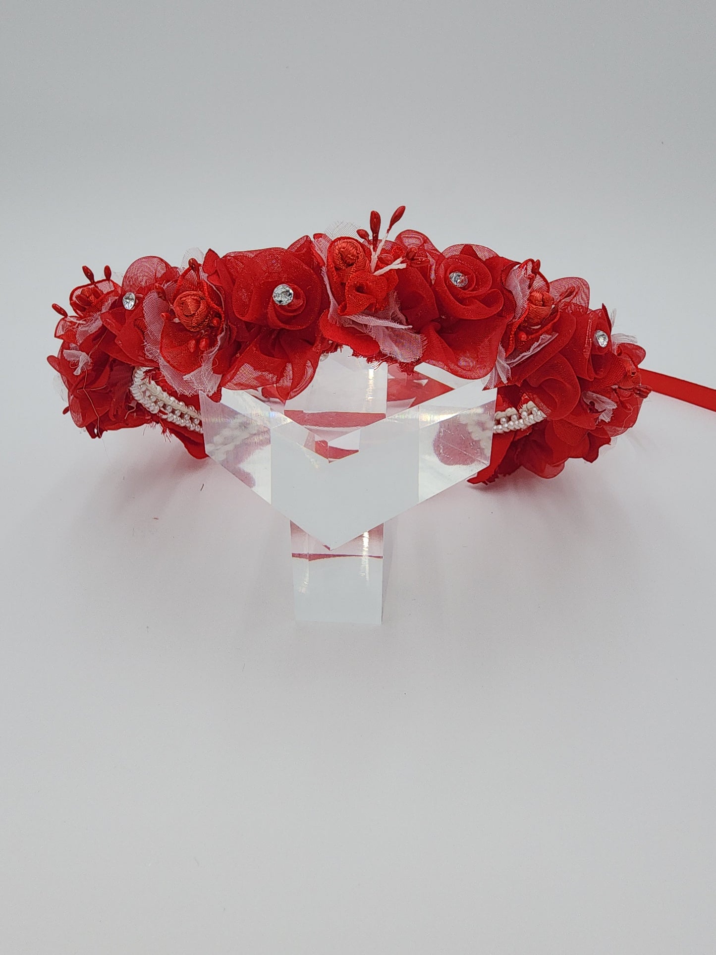 Flower girl full floral headpiece