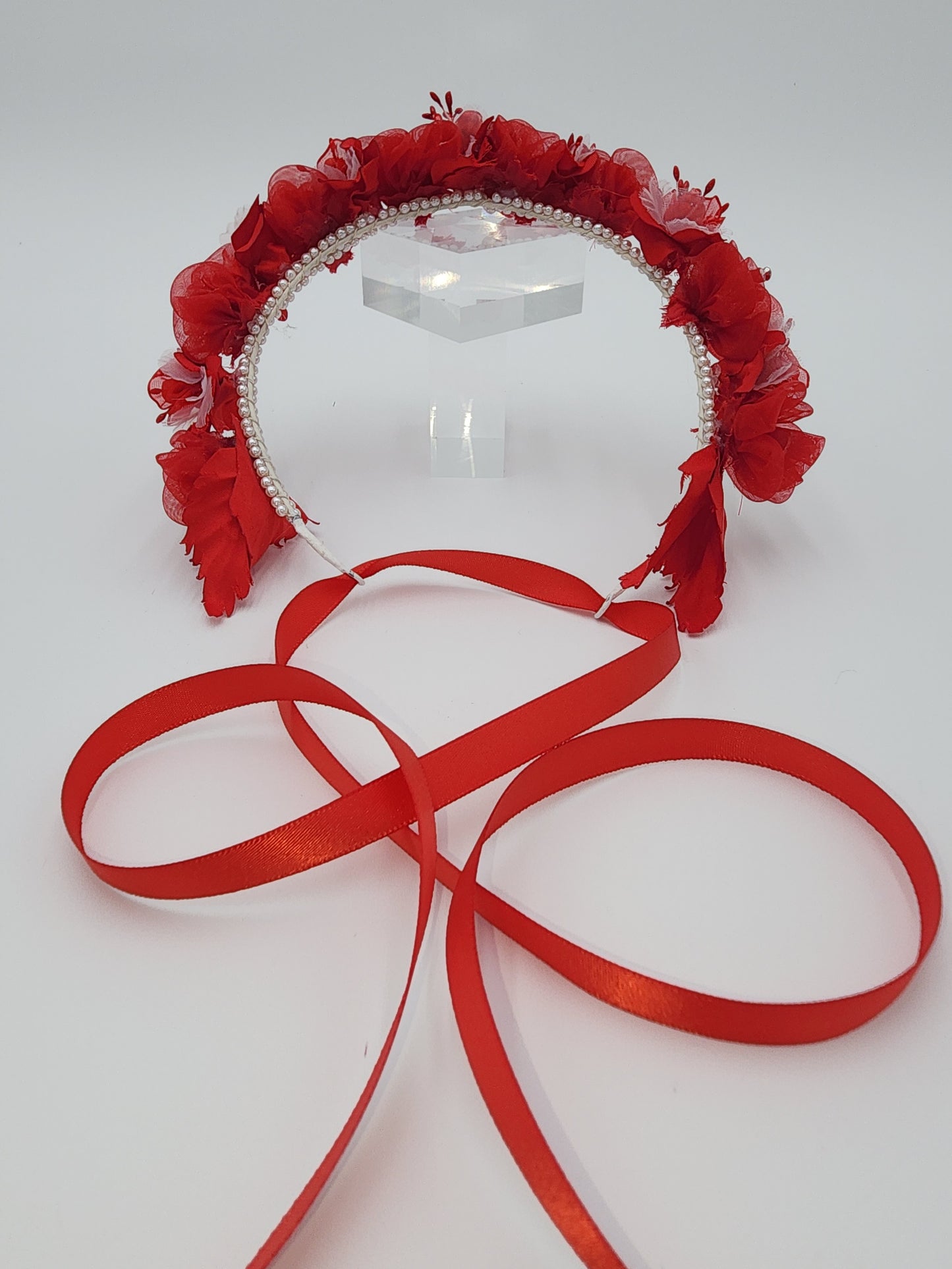 Flower girl full floral headpiece