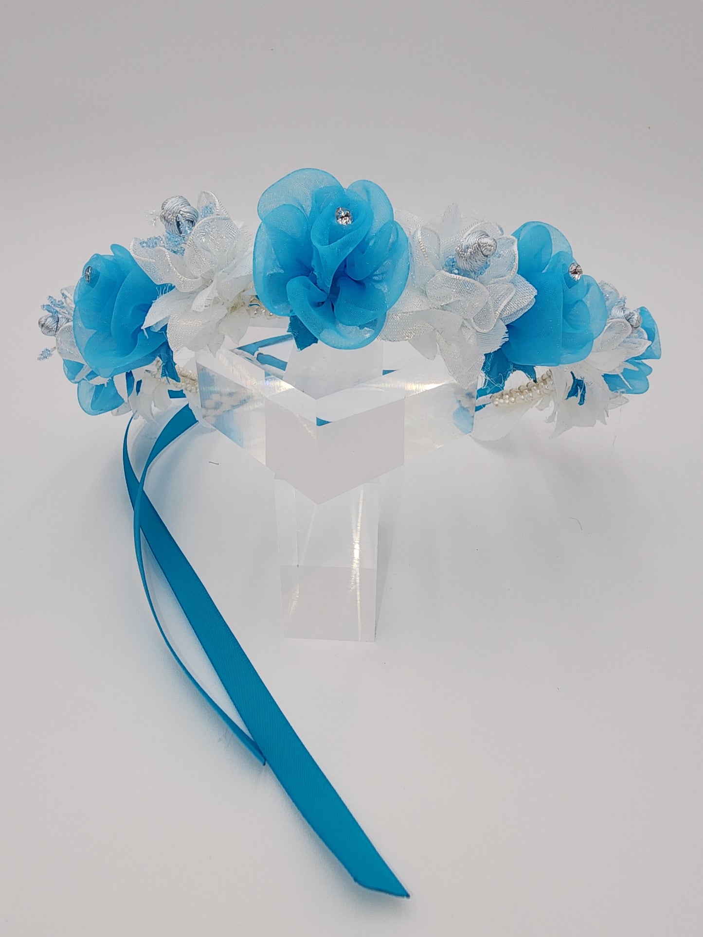 Flower girl full floral headpiece