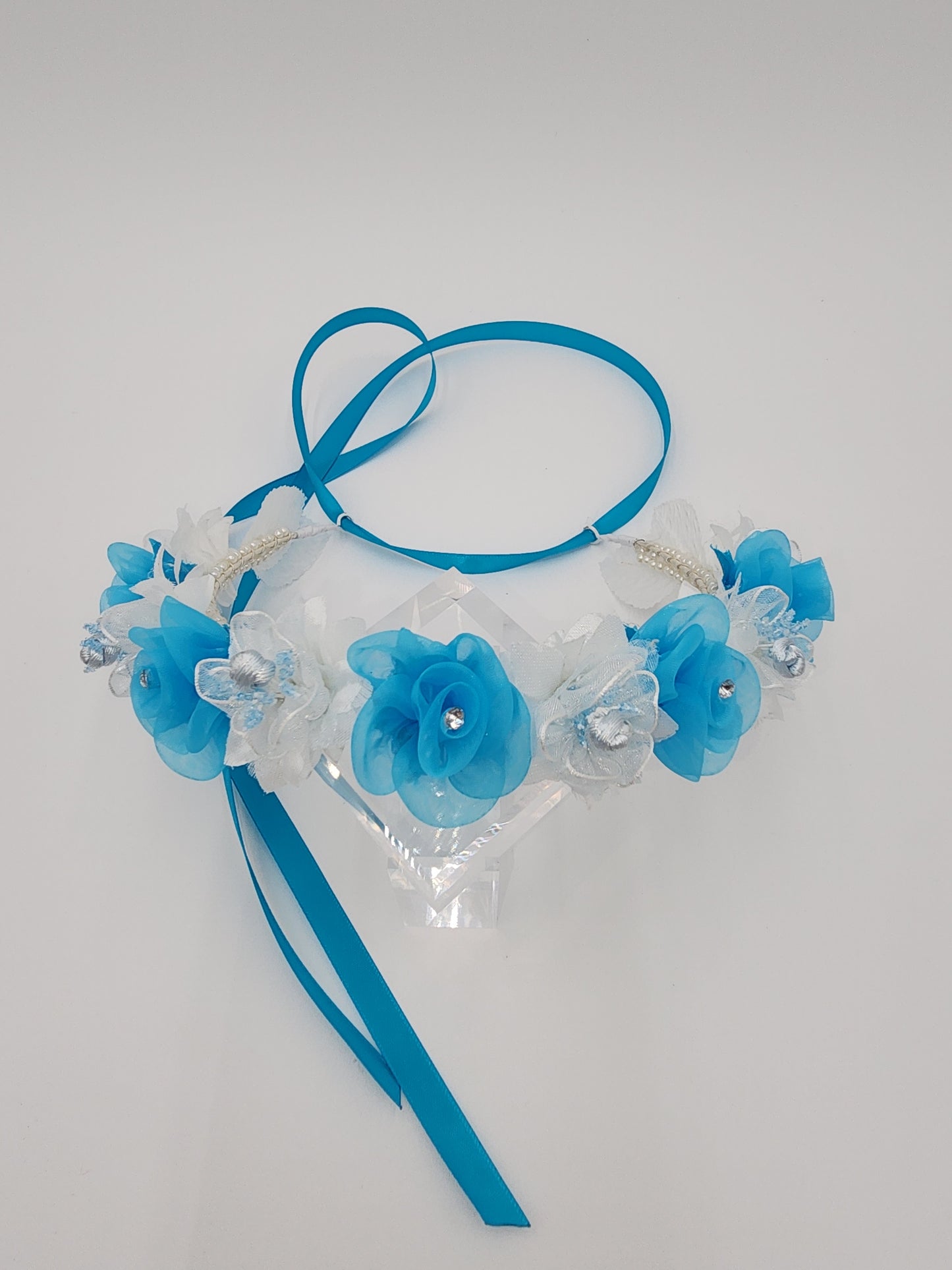 Flower girl full floral headpiece