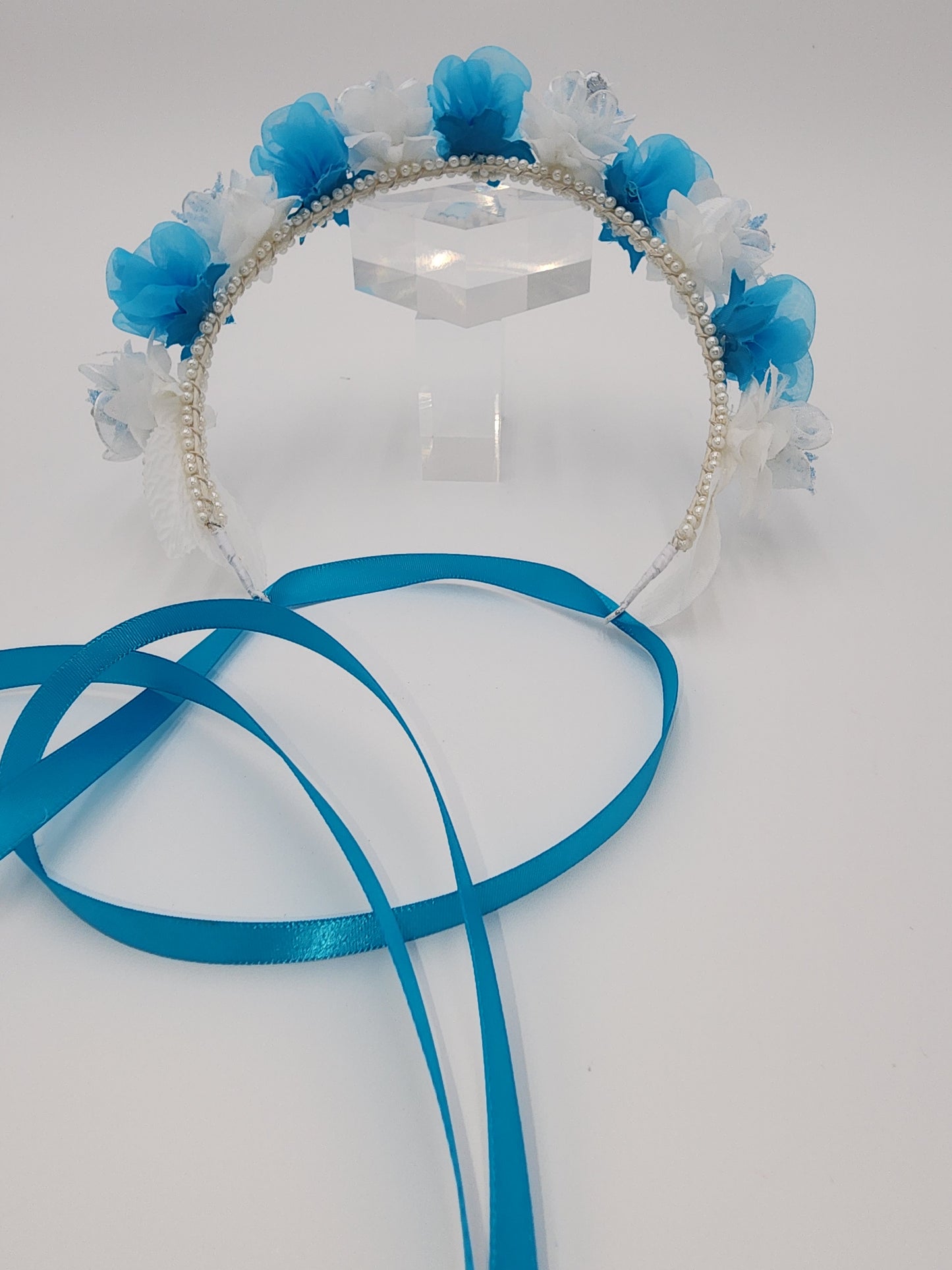 Flower girl full floral headpiece