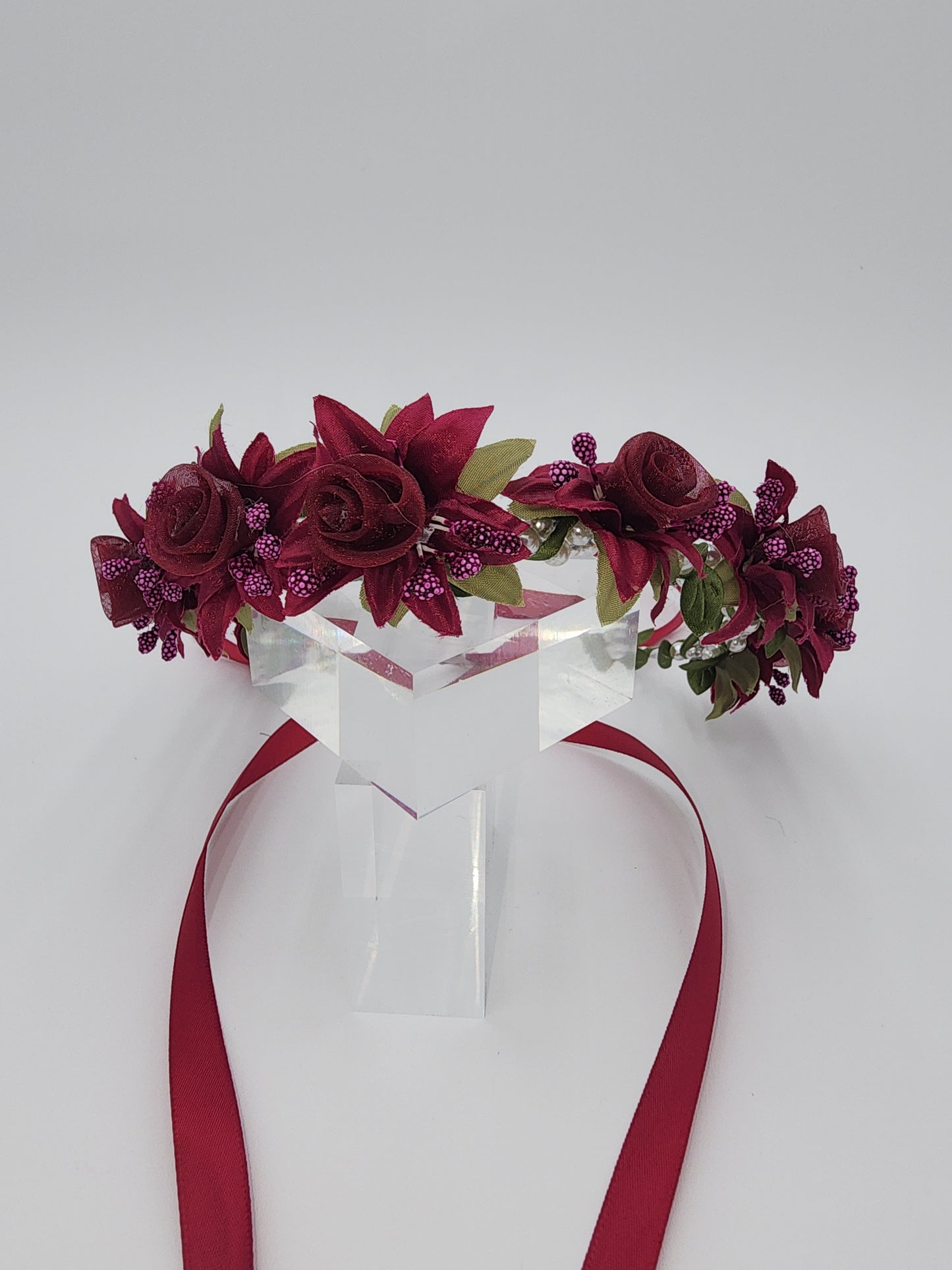 Flower girl full floral headpiece