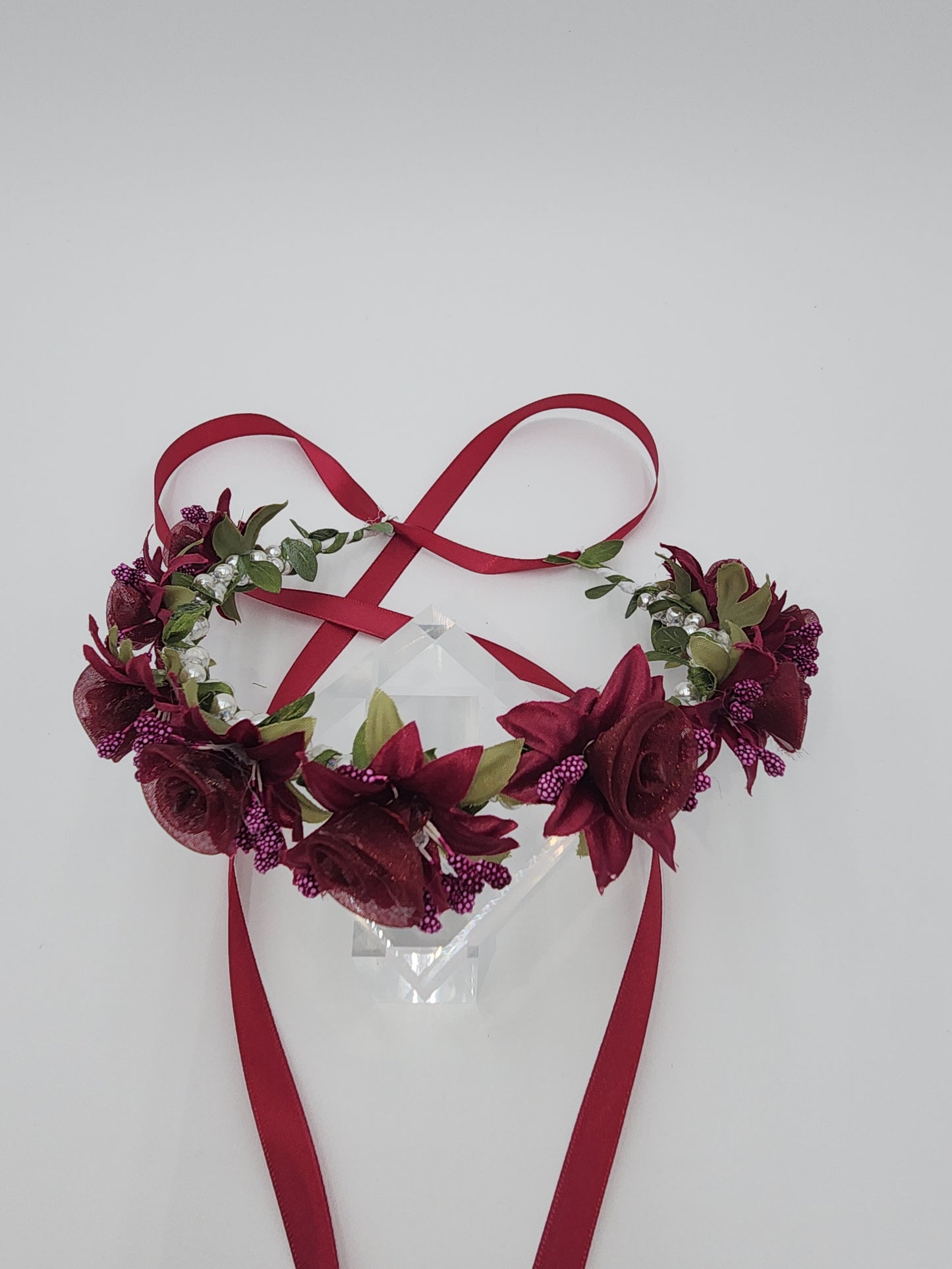 Flower girl full floral headpiece