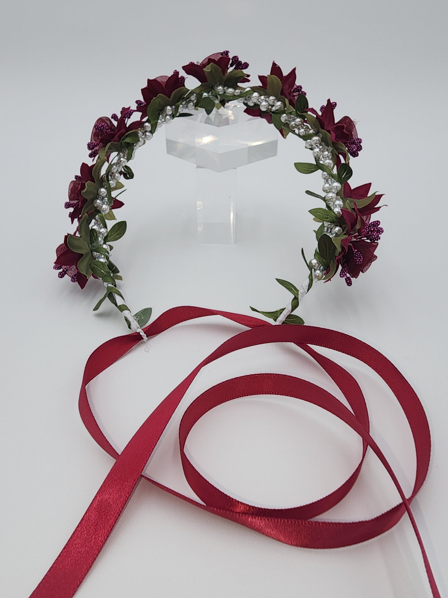 Flower girl full floral headpiece