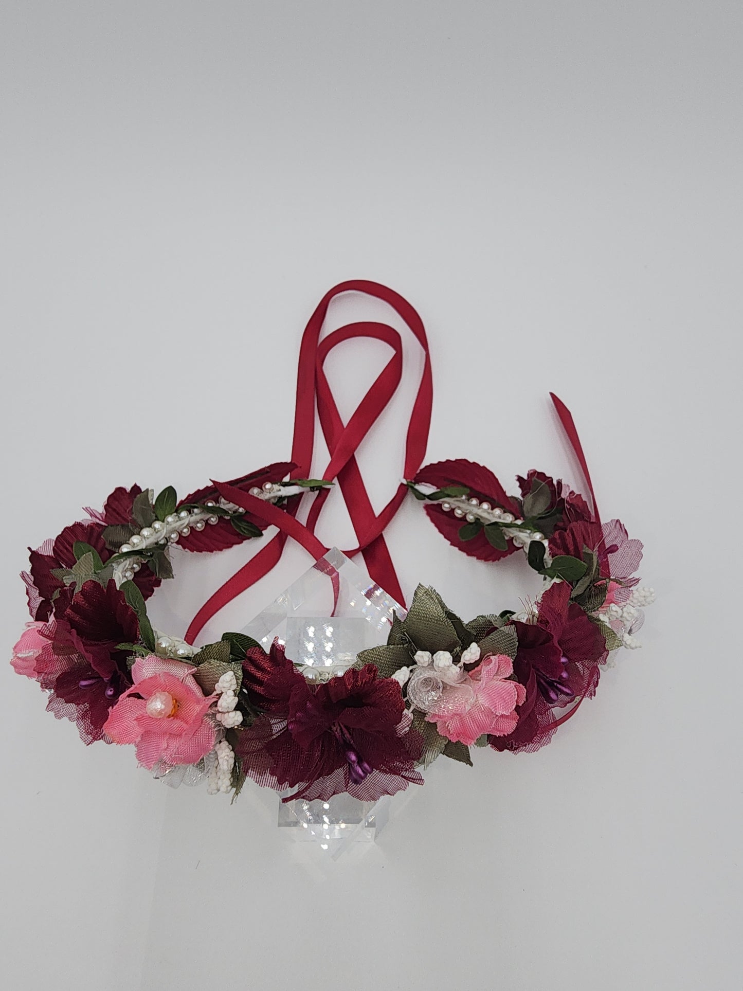 Flower girl full floral headpiece