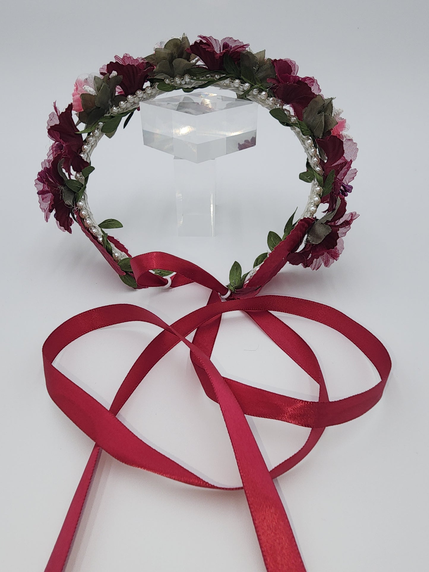 Flower girl full floral headpiece