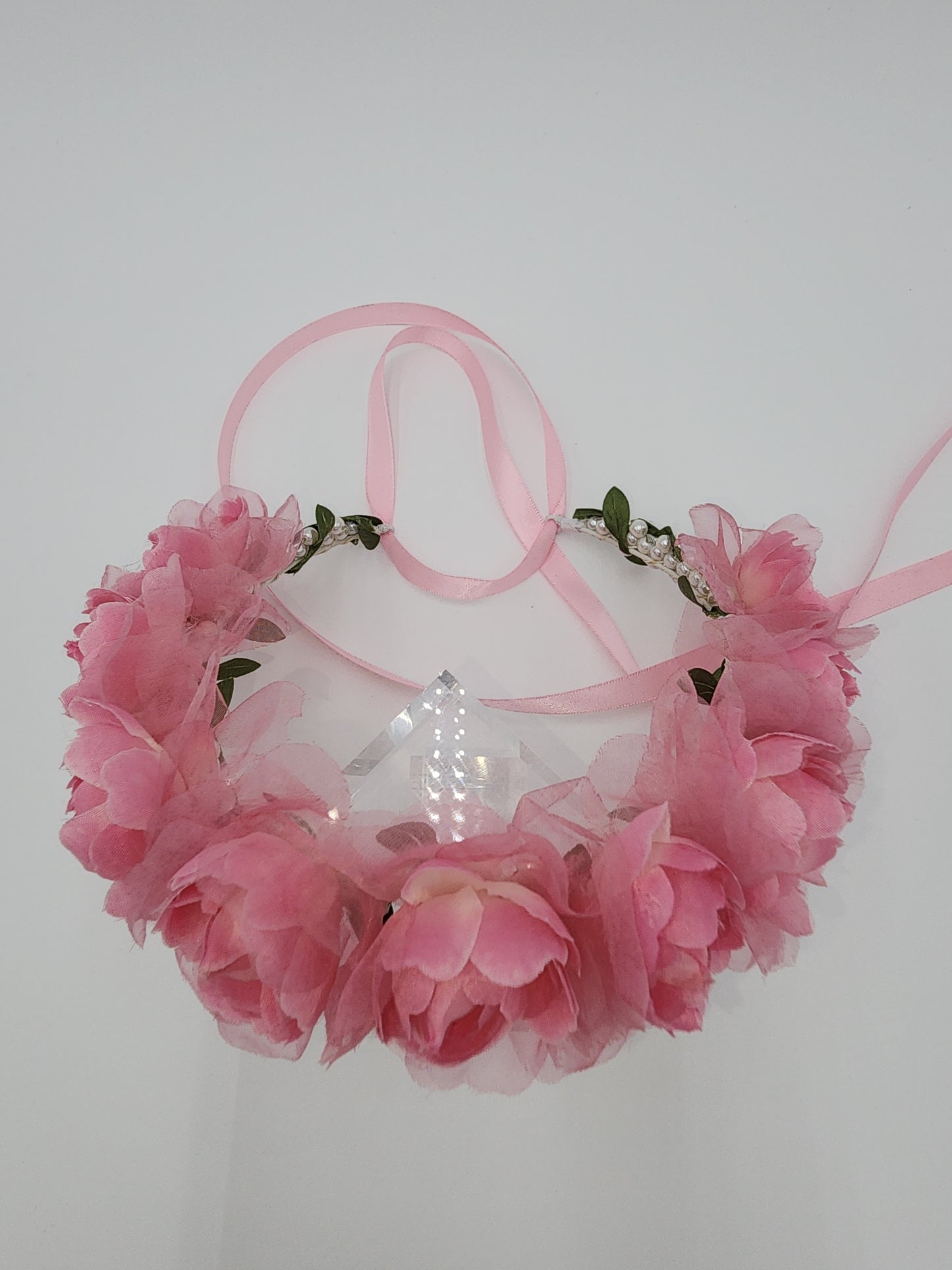 Flower girl full floral headpiece