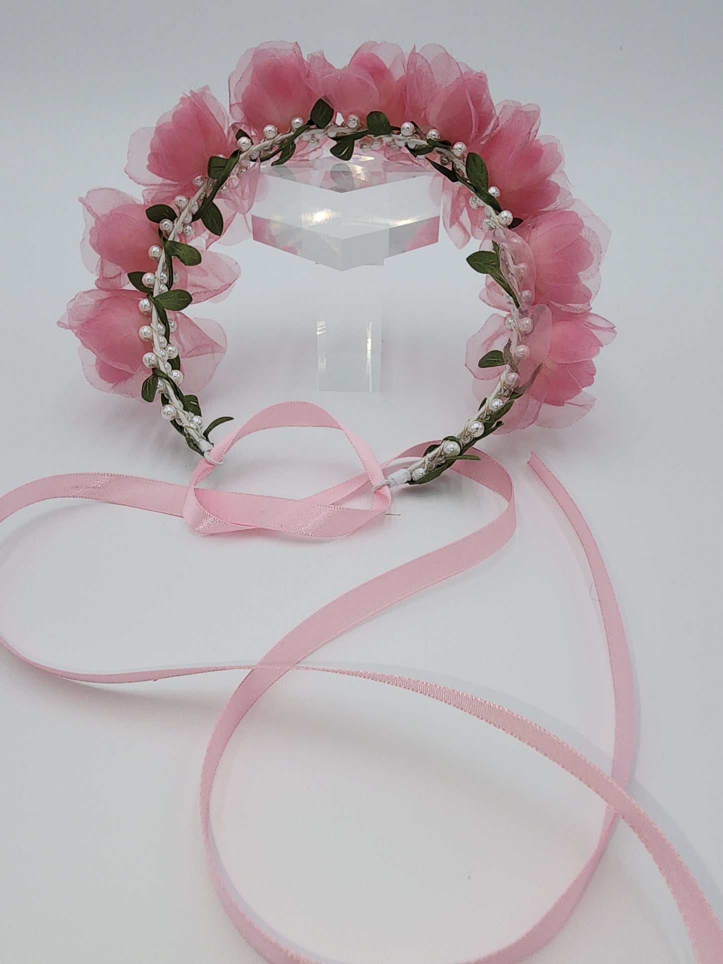 Flower girl full floral headpiece