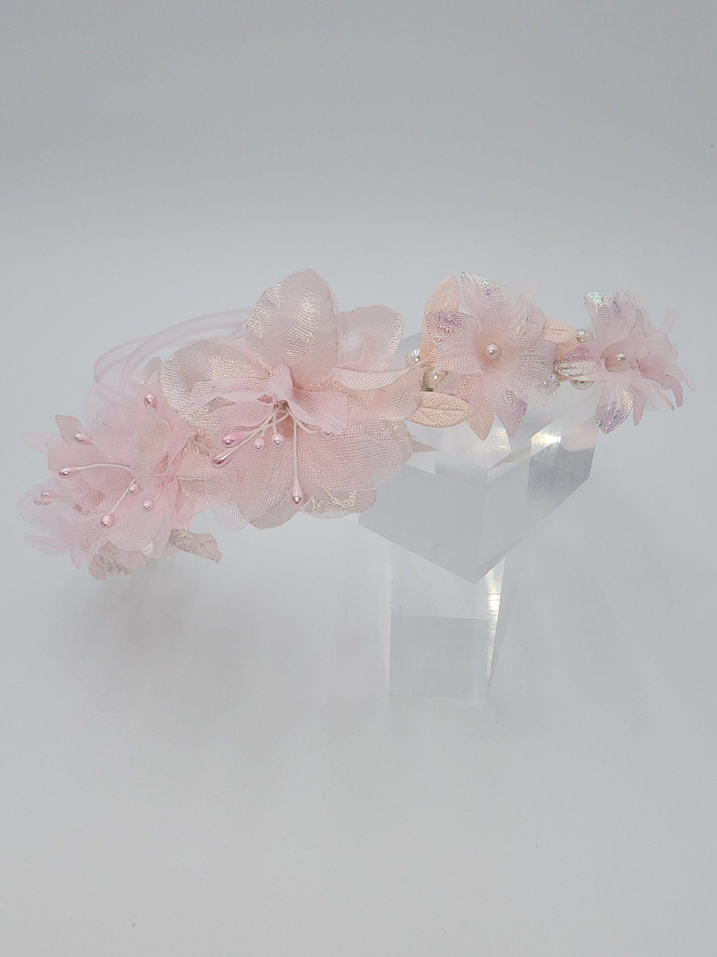 Side floral artificial headbands