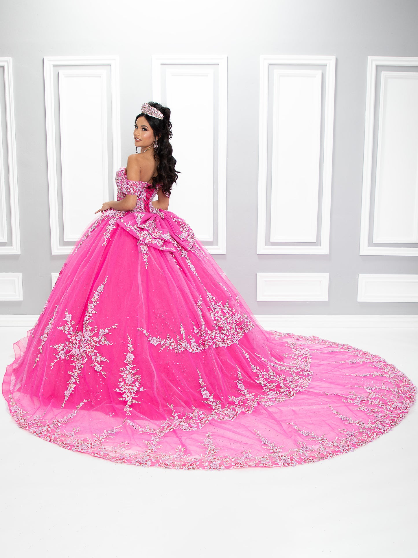 72389XB HOT PINK QUINCE DRESS