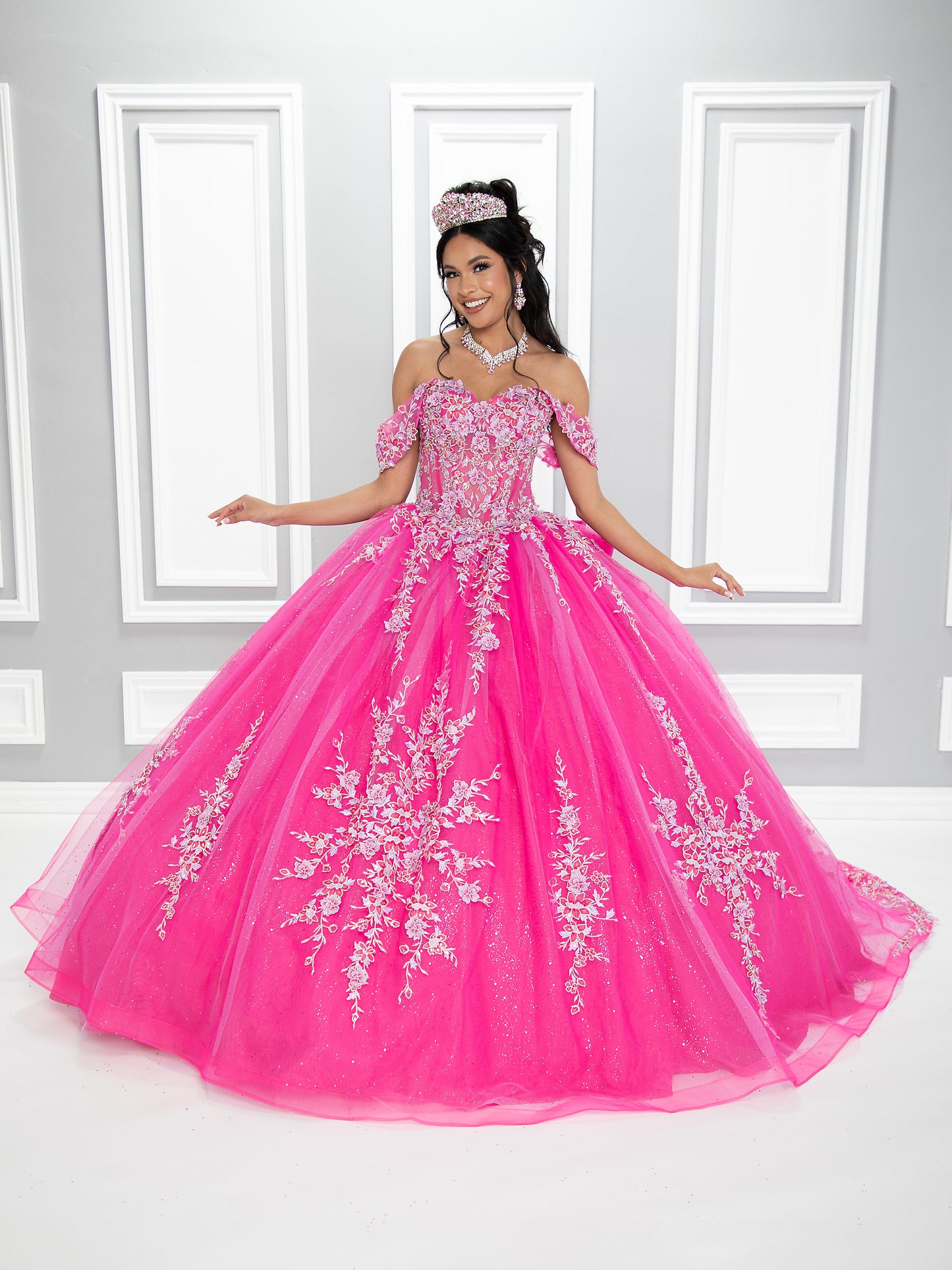 72389XB HOT PINK QUINCE DRESS