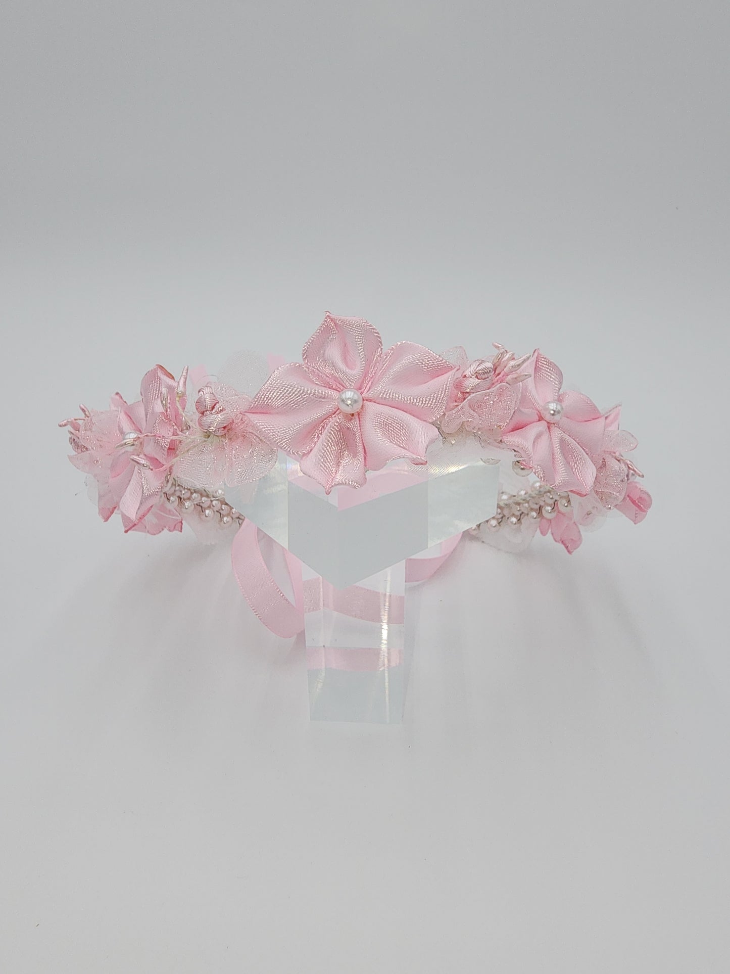 Pearl flower girl headband