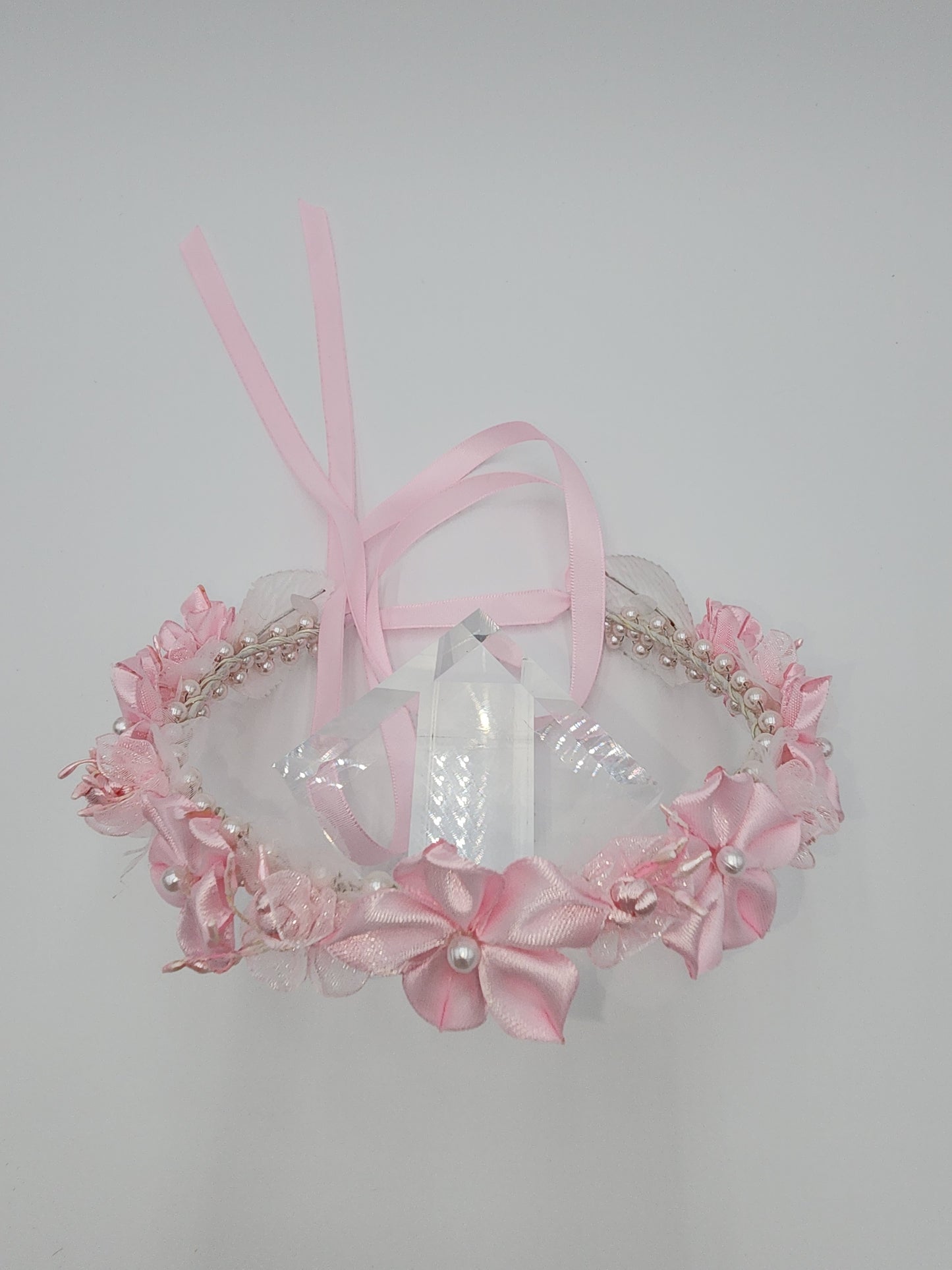 Pearl flower girl headband