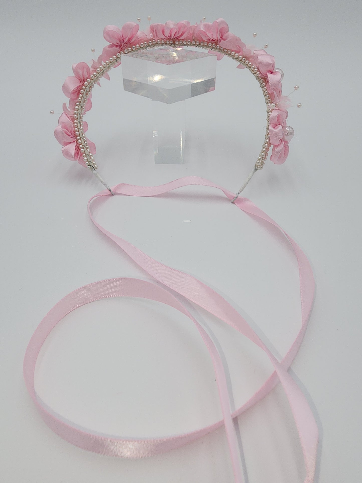 Pearl flower girl headband