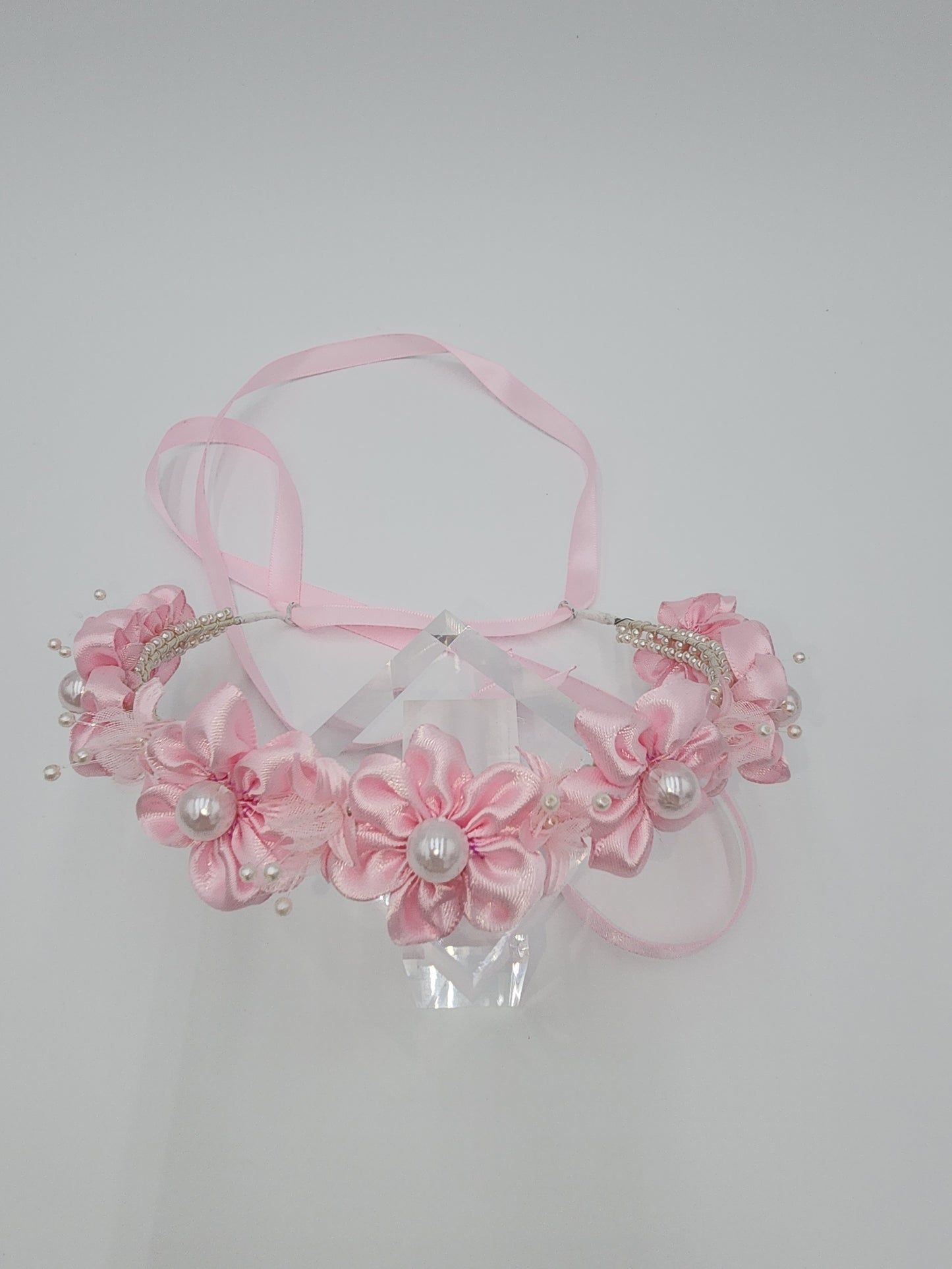 Pearl flower girl headband