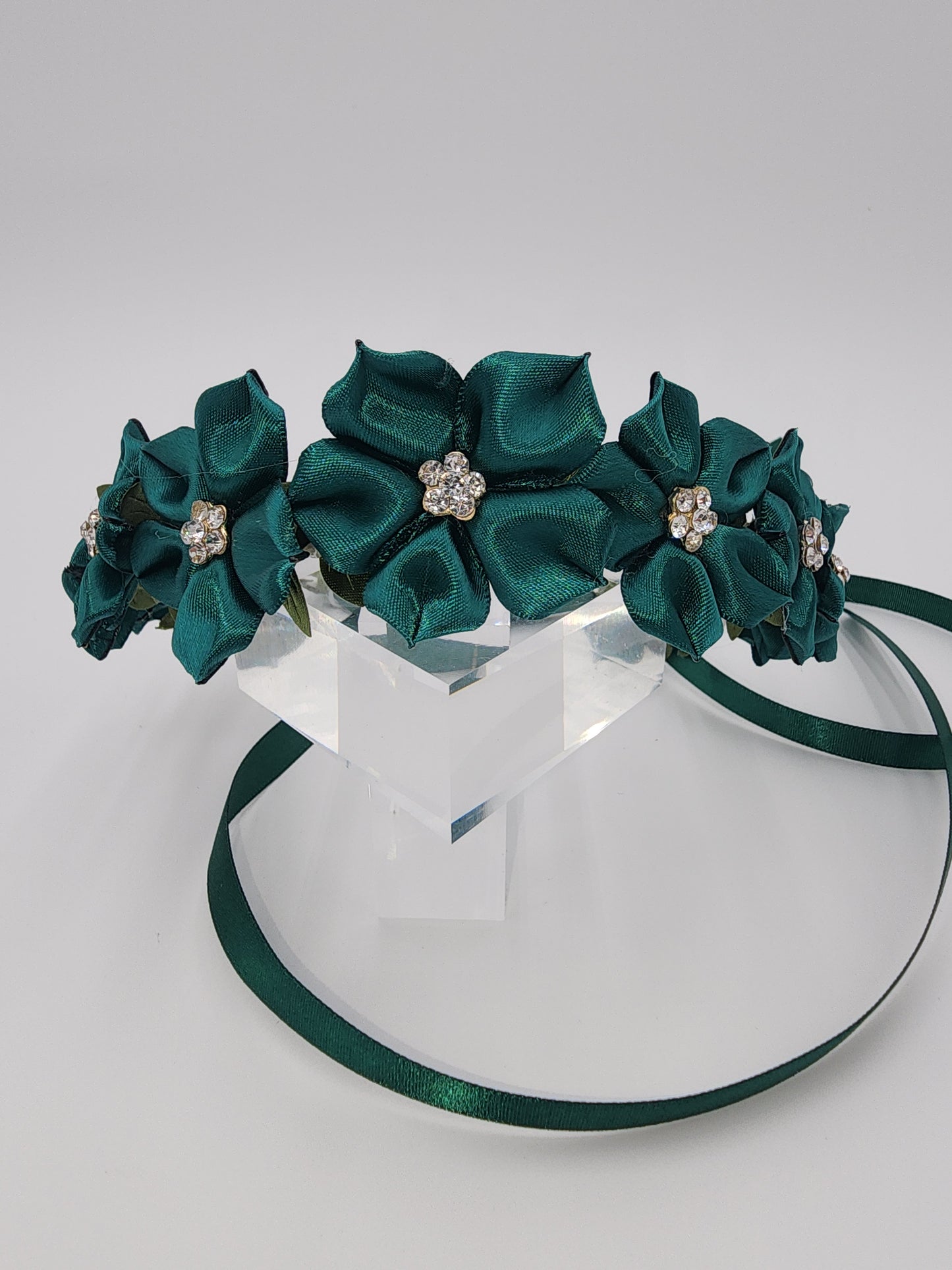 Pearl flower girl headband