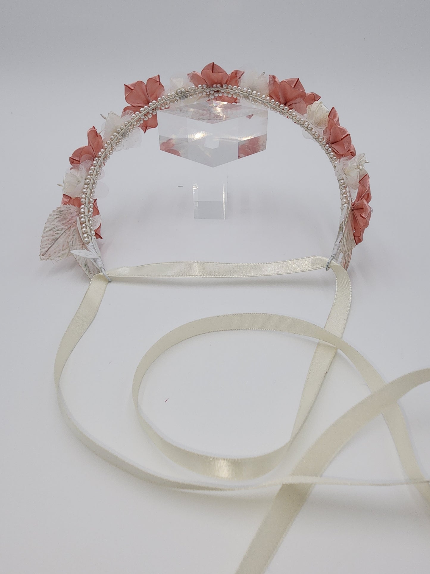 Pearl flower girl headband