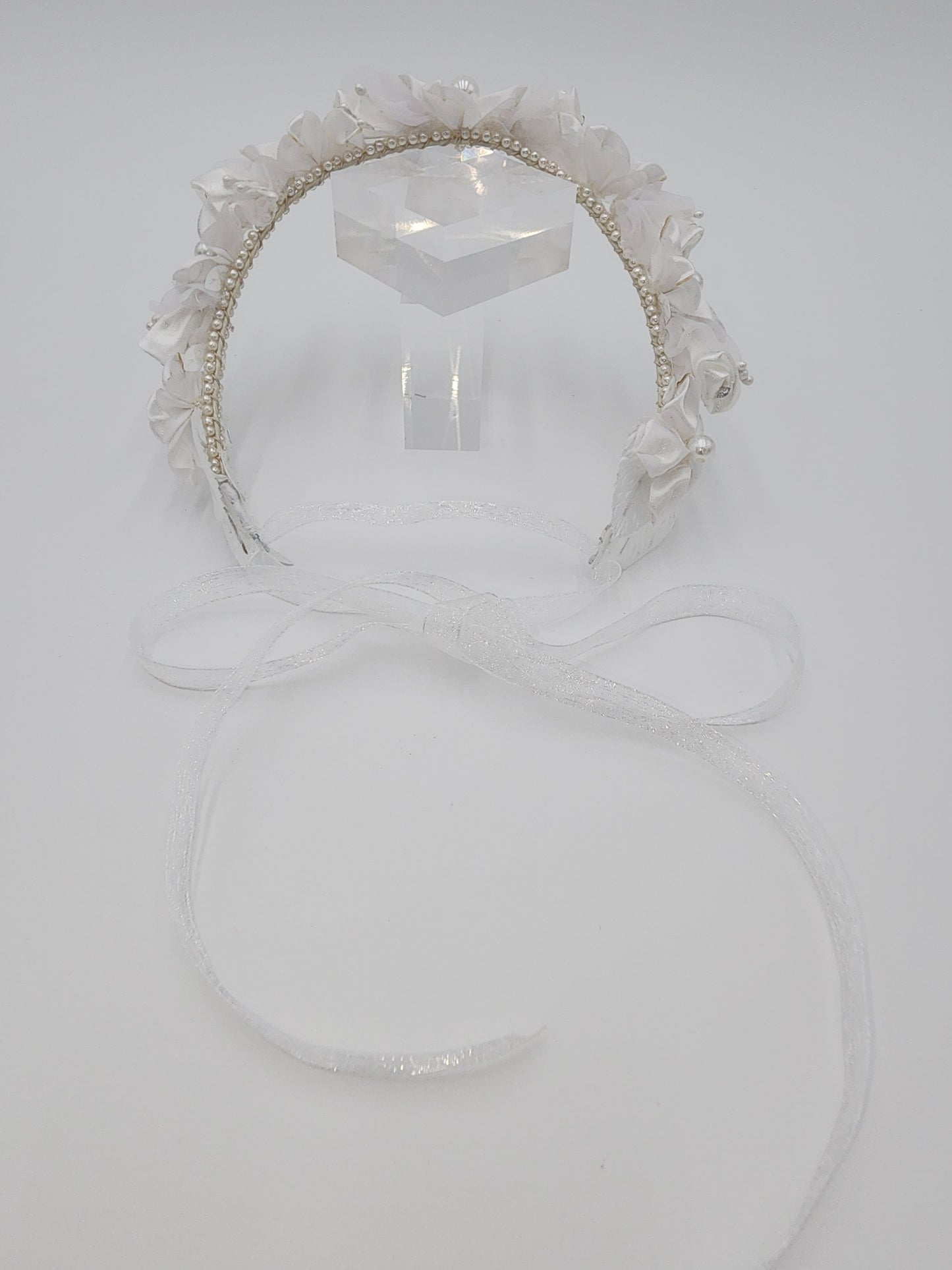 Pearl flower girl headband