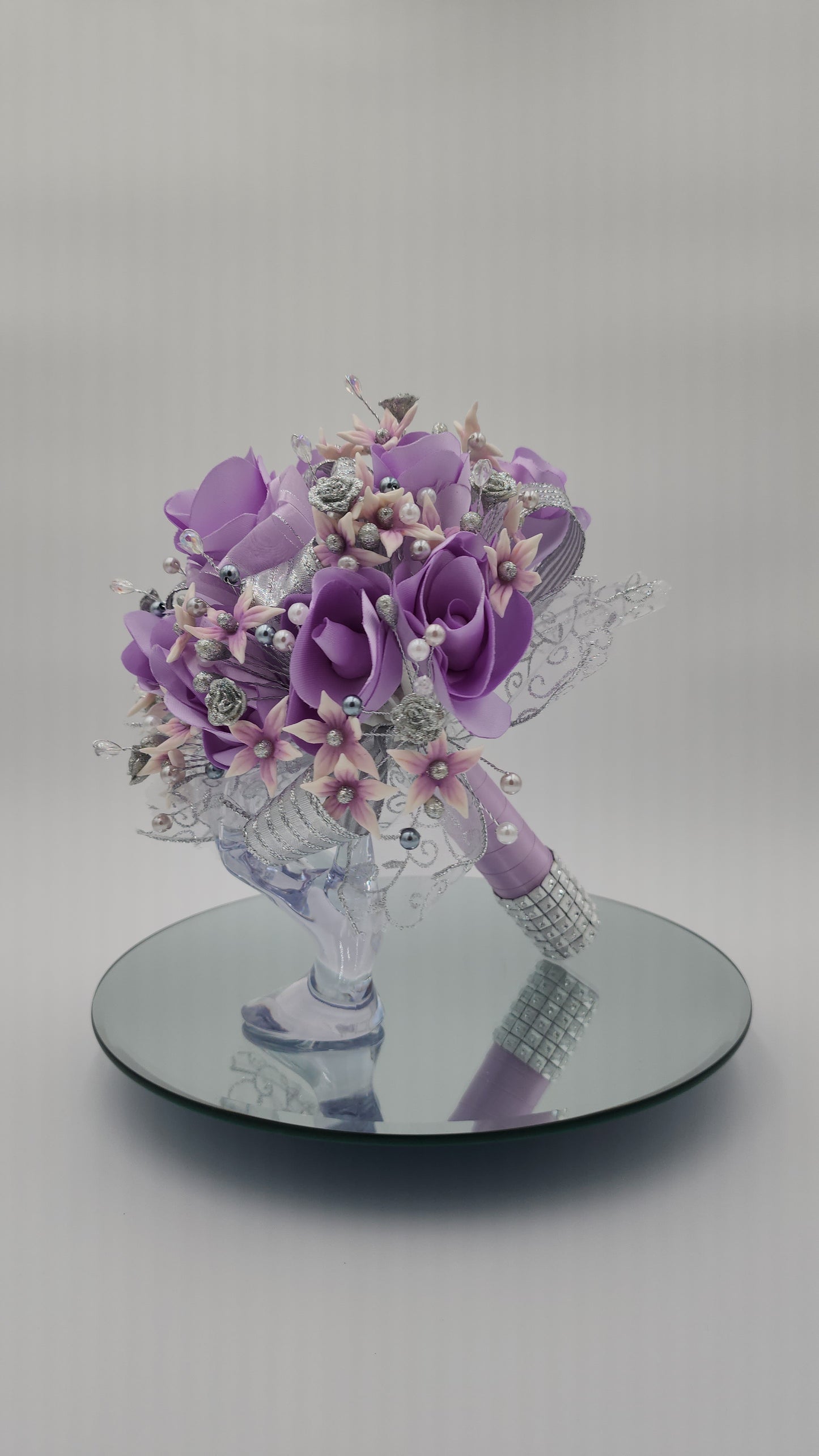 Lila/Silver Artesanal Bouquet