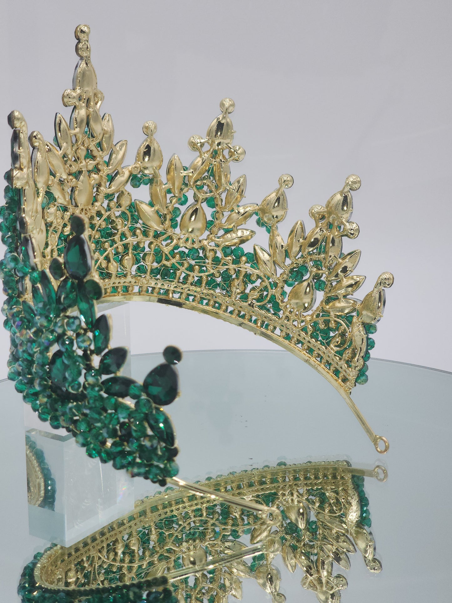 Crystal rhinestone tall tiara