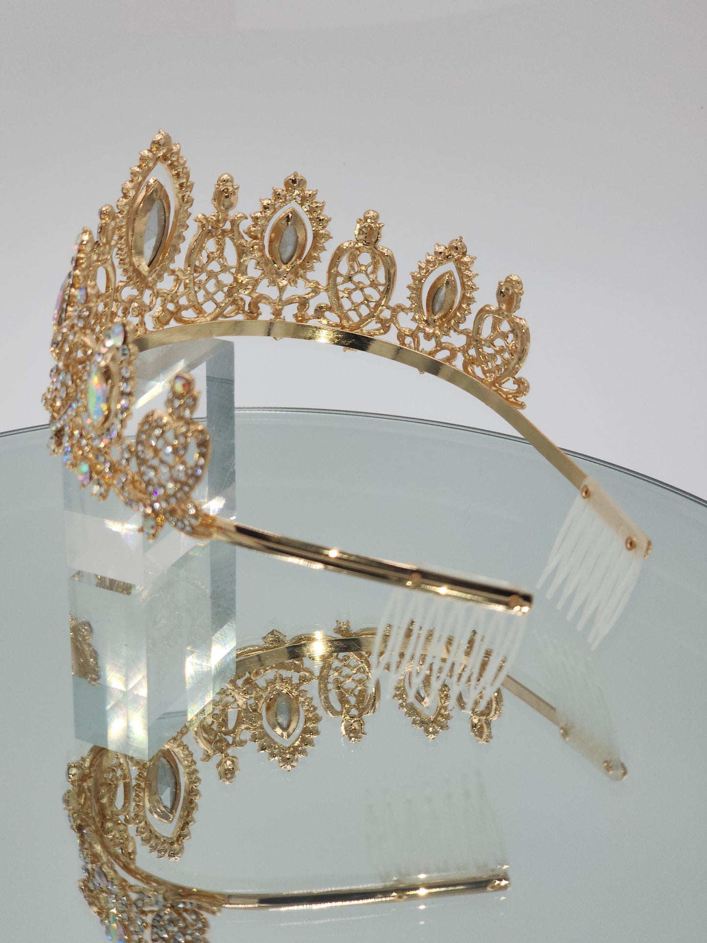 Gold quinceañera tiara #156