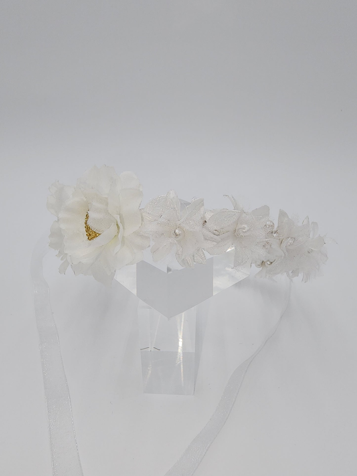 Side floral artificial headbands