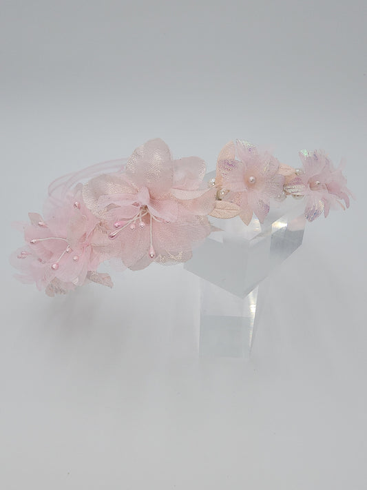 Side floral artificial headbands