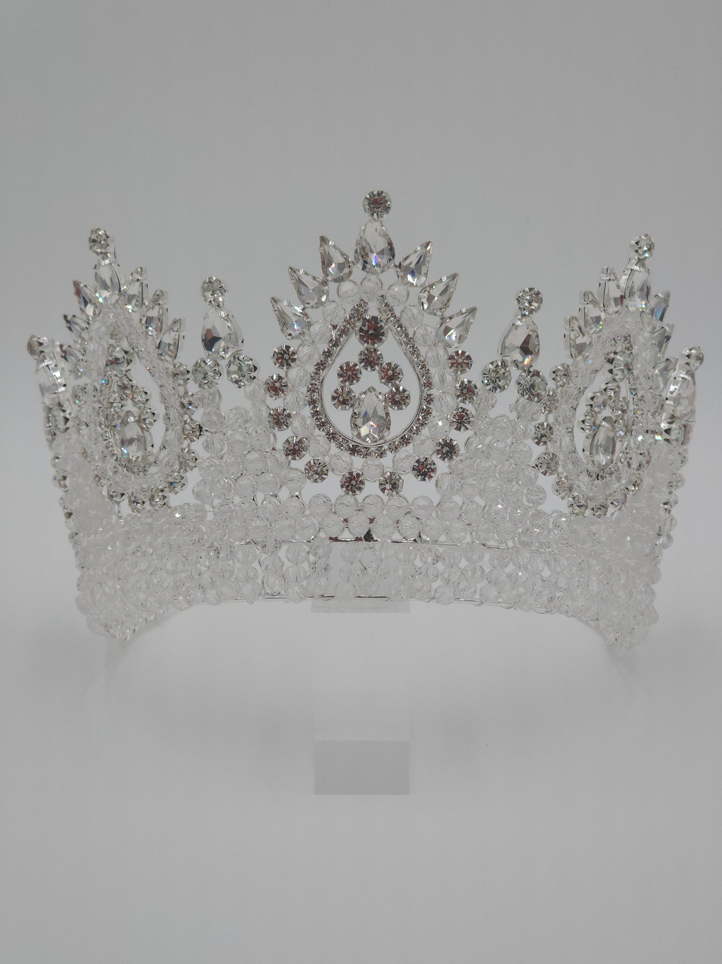 4” Crystal Quinceañera Crown | Elegant Mexican-Made Tiara