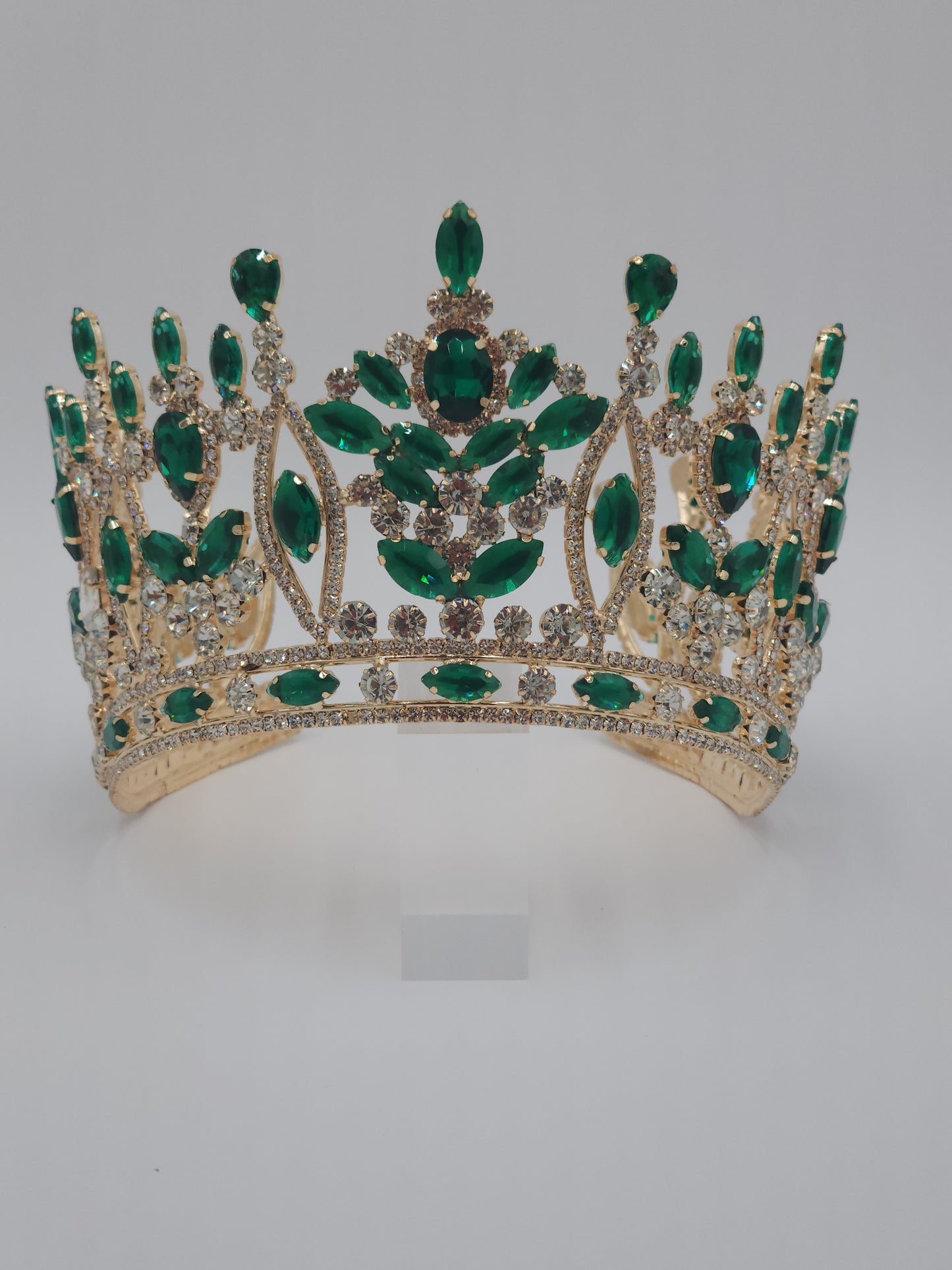 4” Quinceañera Crown with Rhinestones | Mexican Crafted Regal Tiara