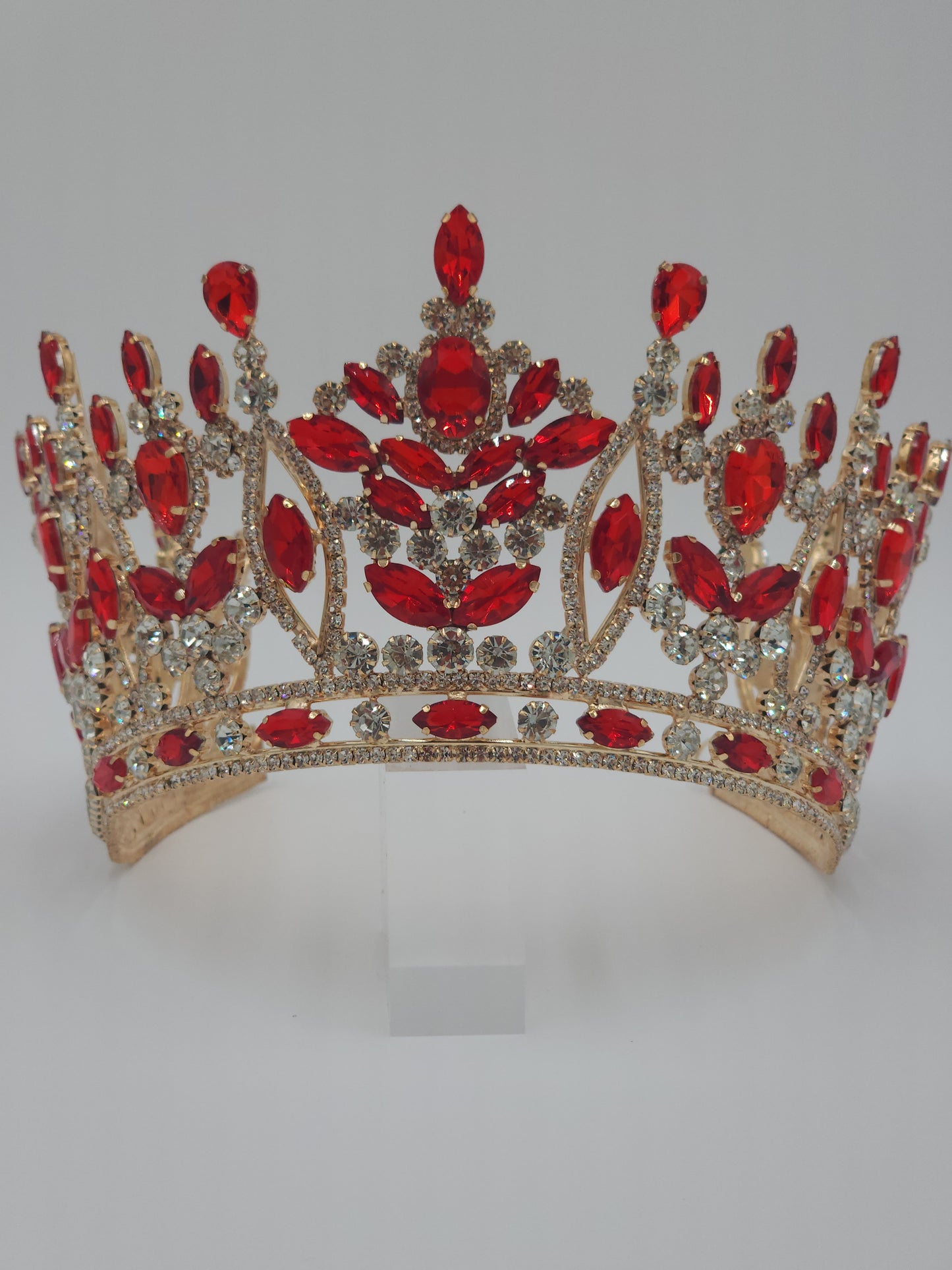 4” Quinceañera Crown with Rhinestones | Mexican Crafted Regal Tiara