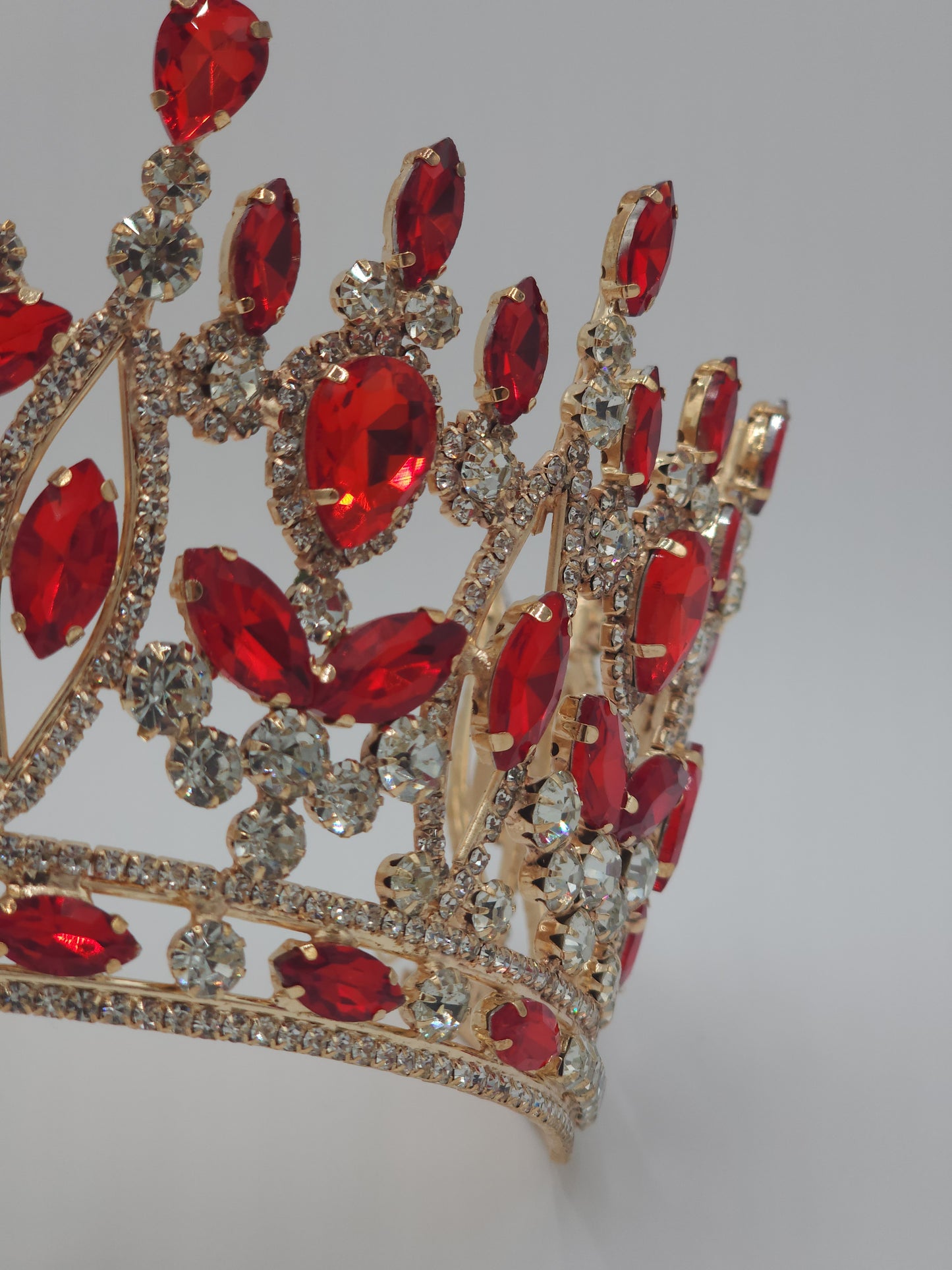 4” Quinceañera Crown with Rhinestones | Mexican Crafted Regal Tiara