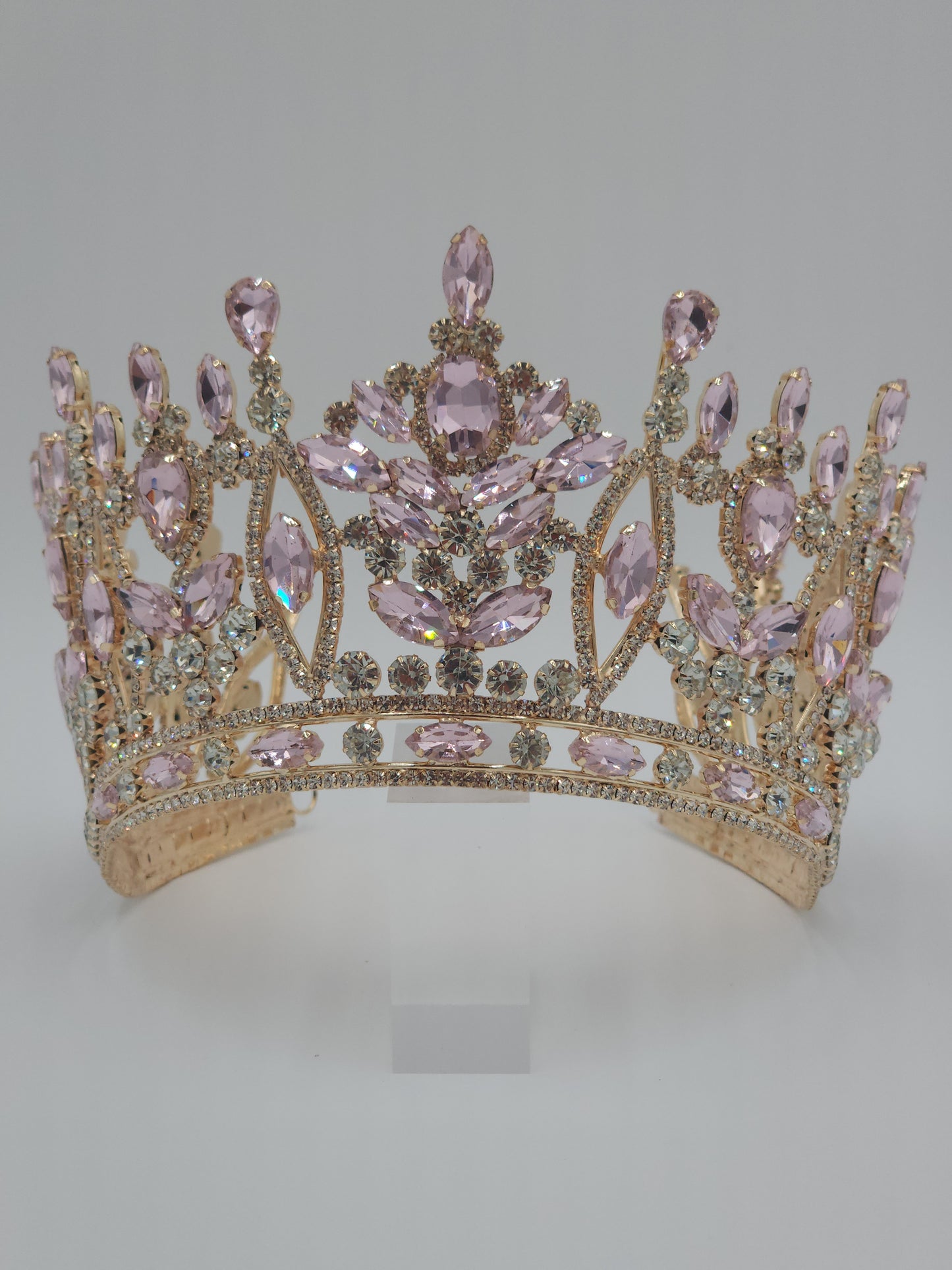 4” Quinceañera Crown with Rhinestones | Mexican Crafted Regal Tiara