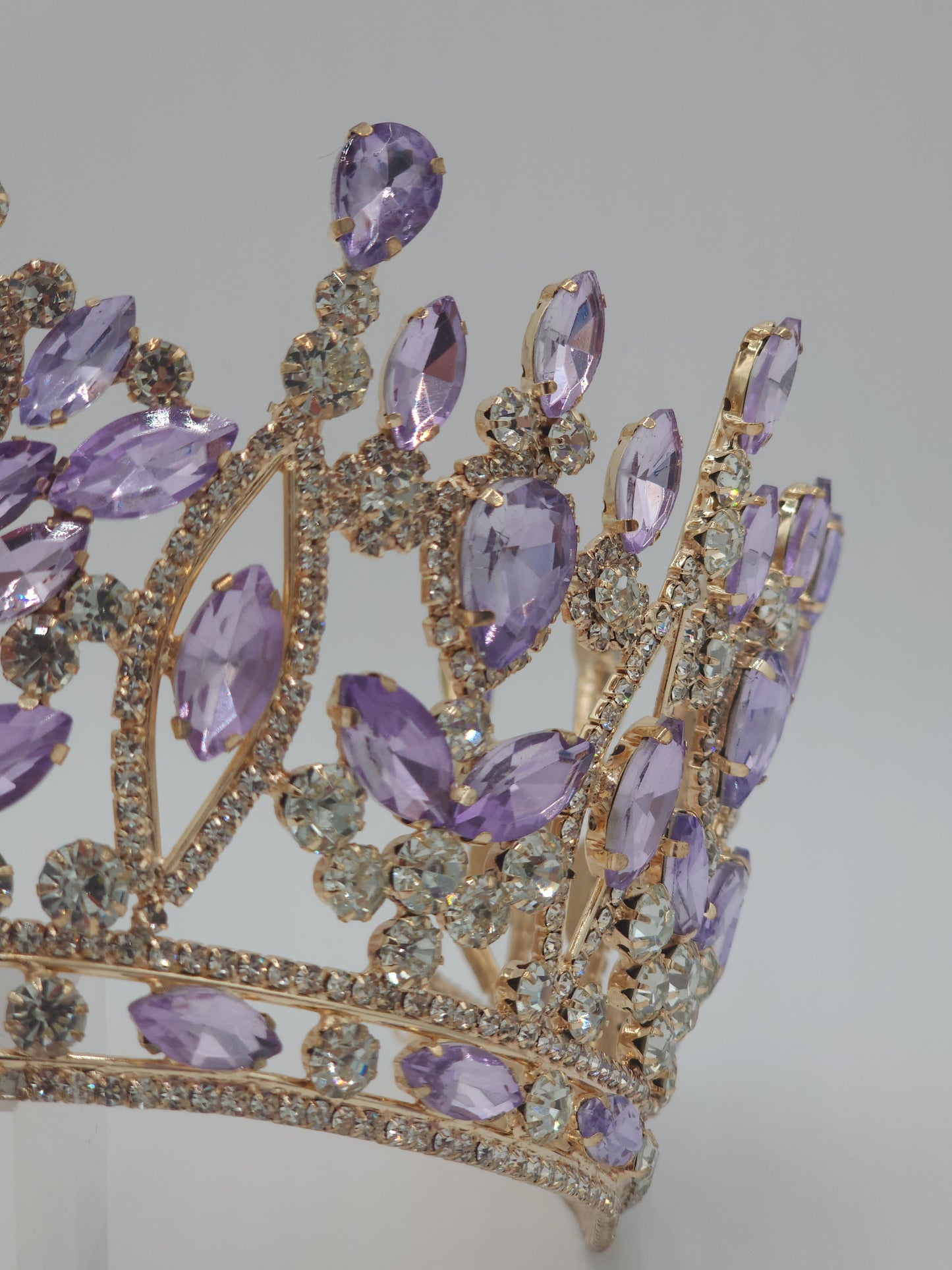 4” Quinceañera Crown with Rhinestones | Mexican Crafted Regal Tiara