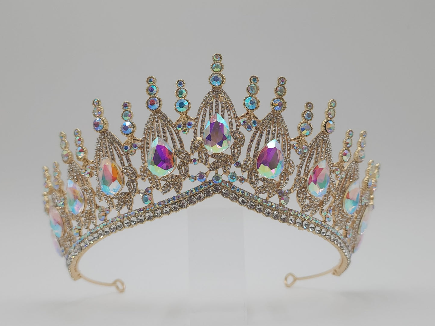 Quinceañera Crown with Colored Rhinestones | Luxury Tiara VD416