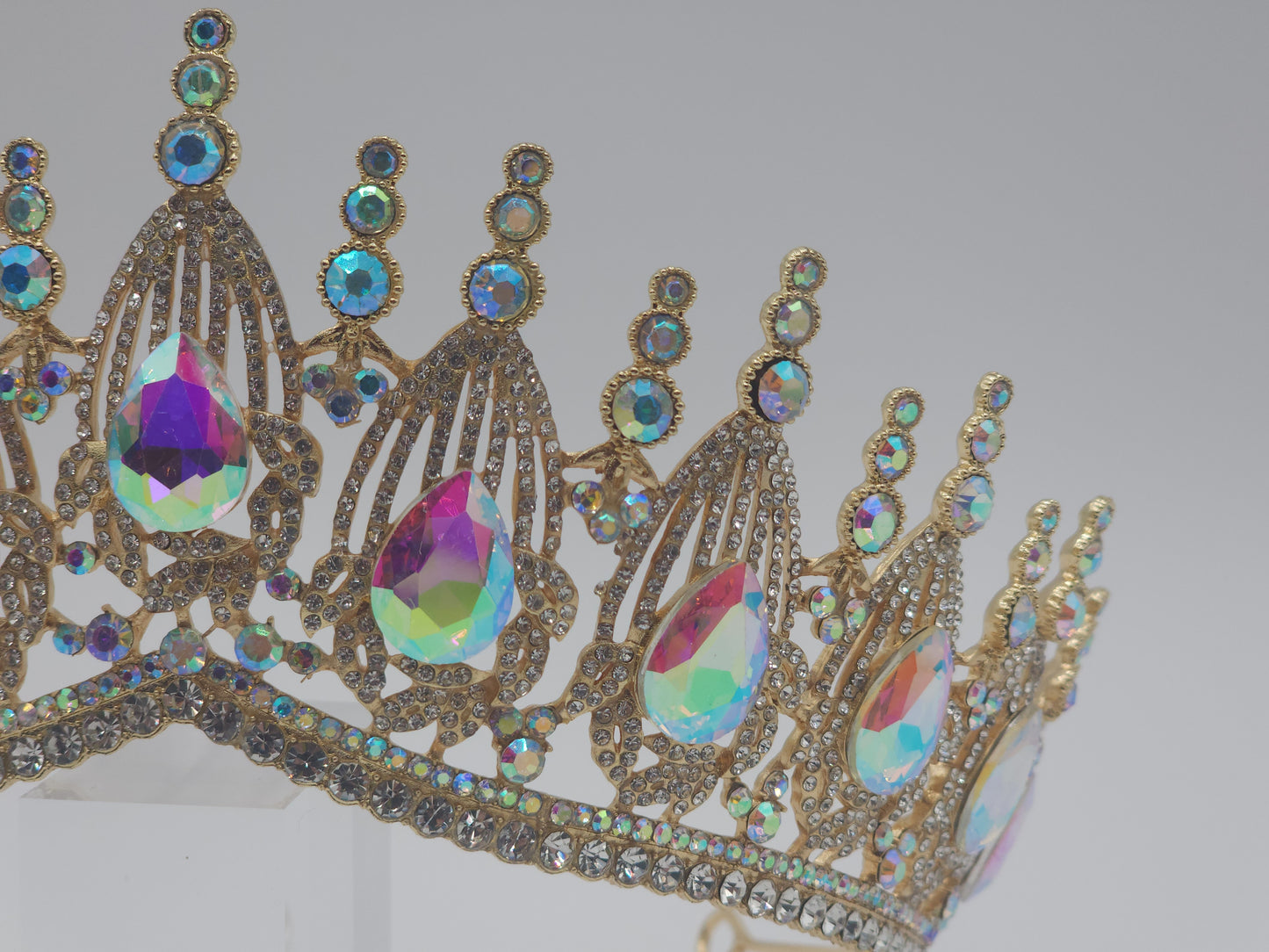 Quinceañera Crown with Colored Rhinestones | Luxury Tiara VD416