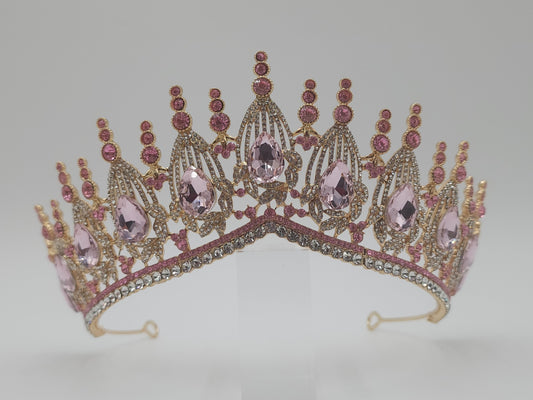 Quinceañera Crown with Colored Rhinestones | Luxury Tiara VD416