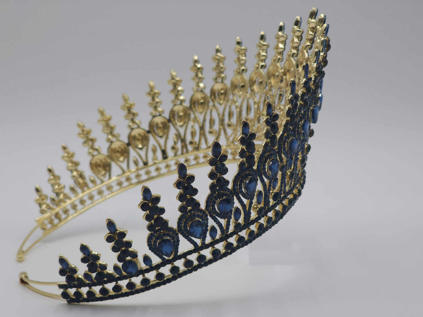 Luxury 4-Inch Tiered Quinceañera Crown Style 362 – Crystal Princess XV Tiara in Multiple Colors