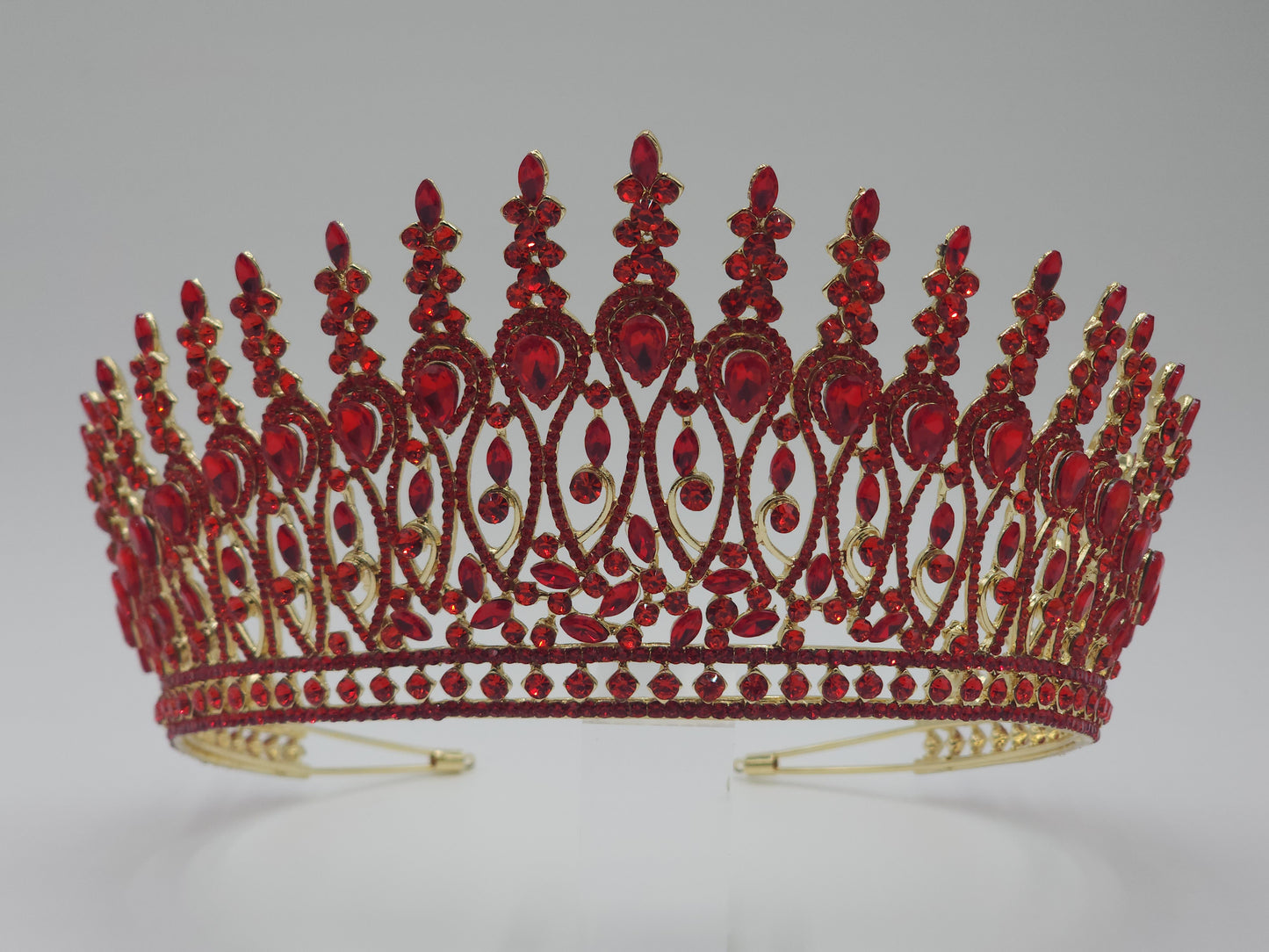 Luxury 4-Inch Tiered Quinceañera Crown Style 362 – Crystal Princess XV Tiara in Multiple Colors